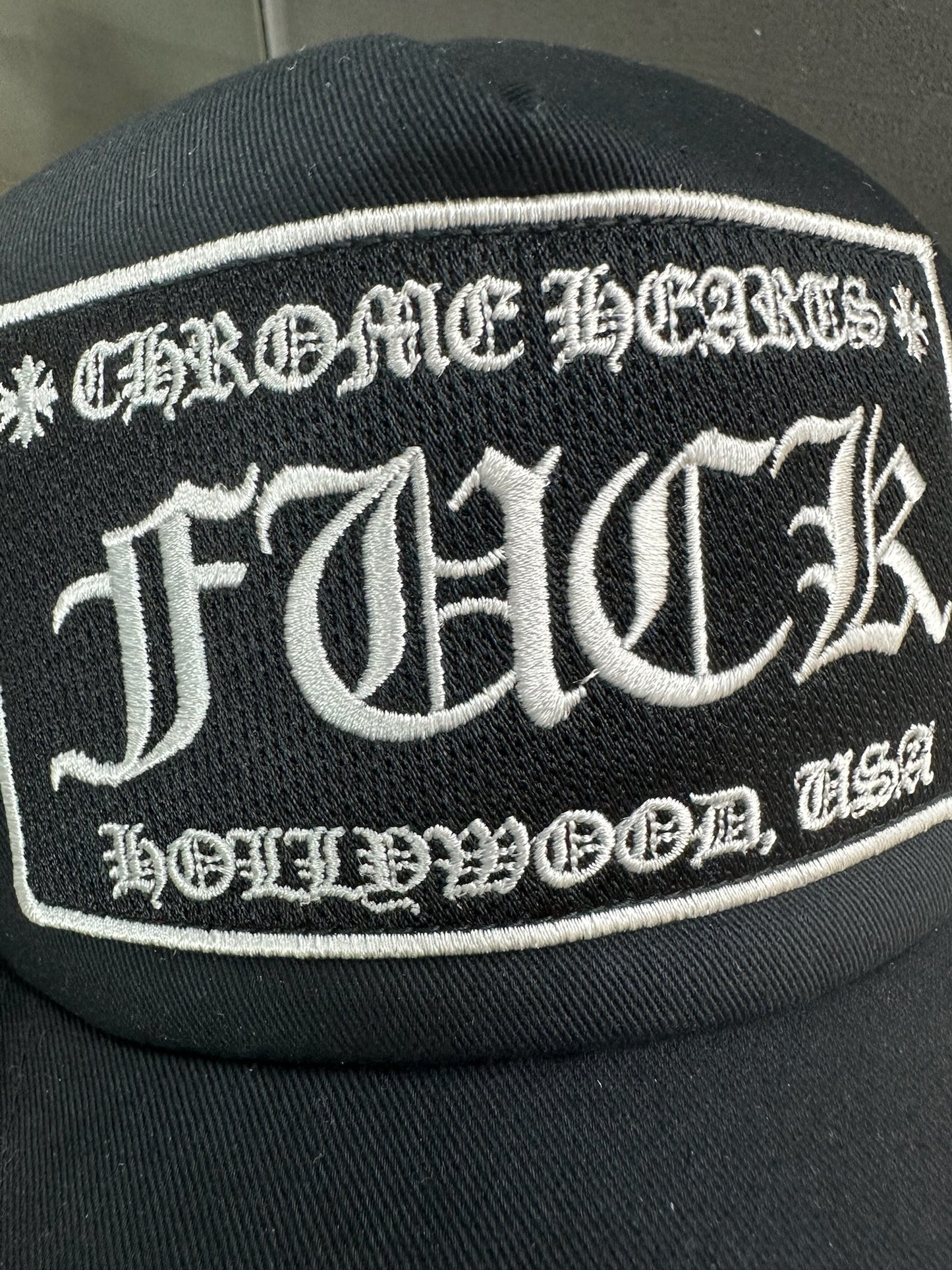 Chrome Hearts Hollywood ‘Fuck’ Trucker Hat