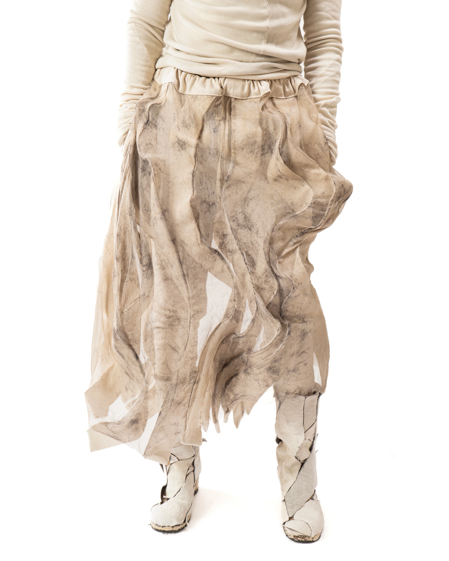 JAS Iron Reversible Sheer Post Human Skirt