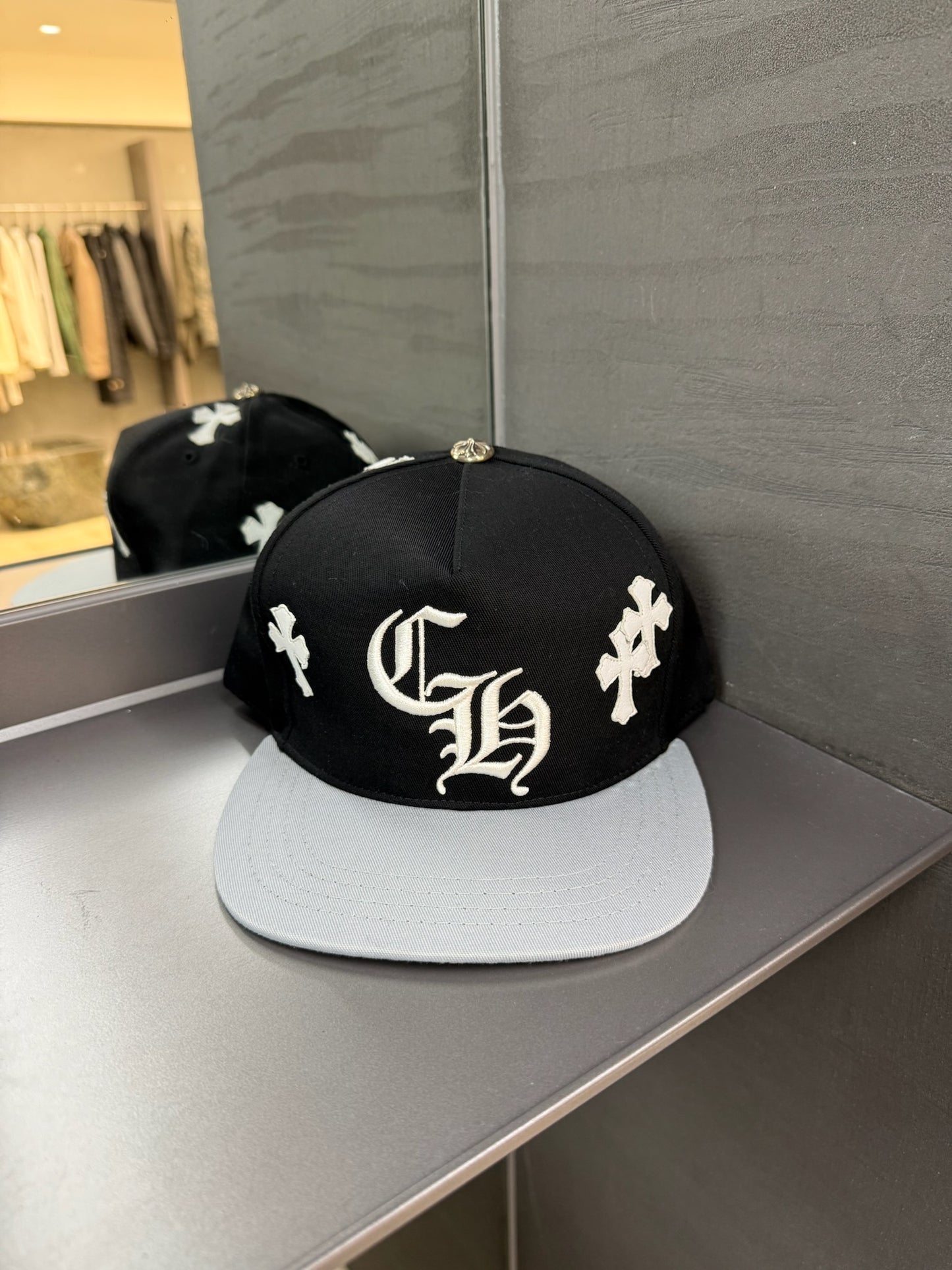 Chrome Hearts Cemtery Cross Patch hat