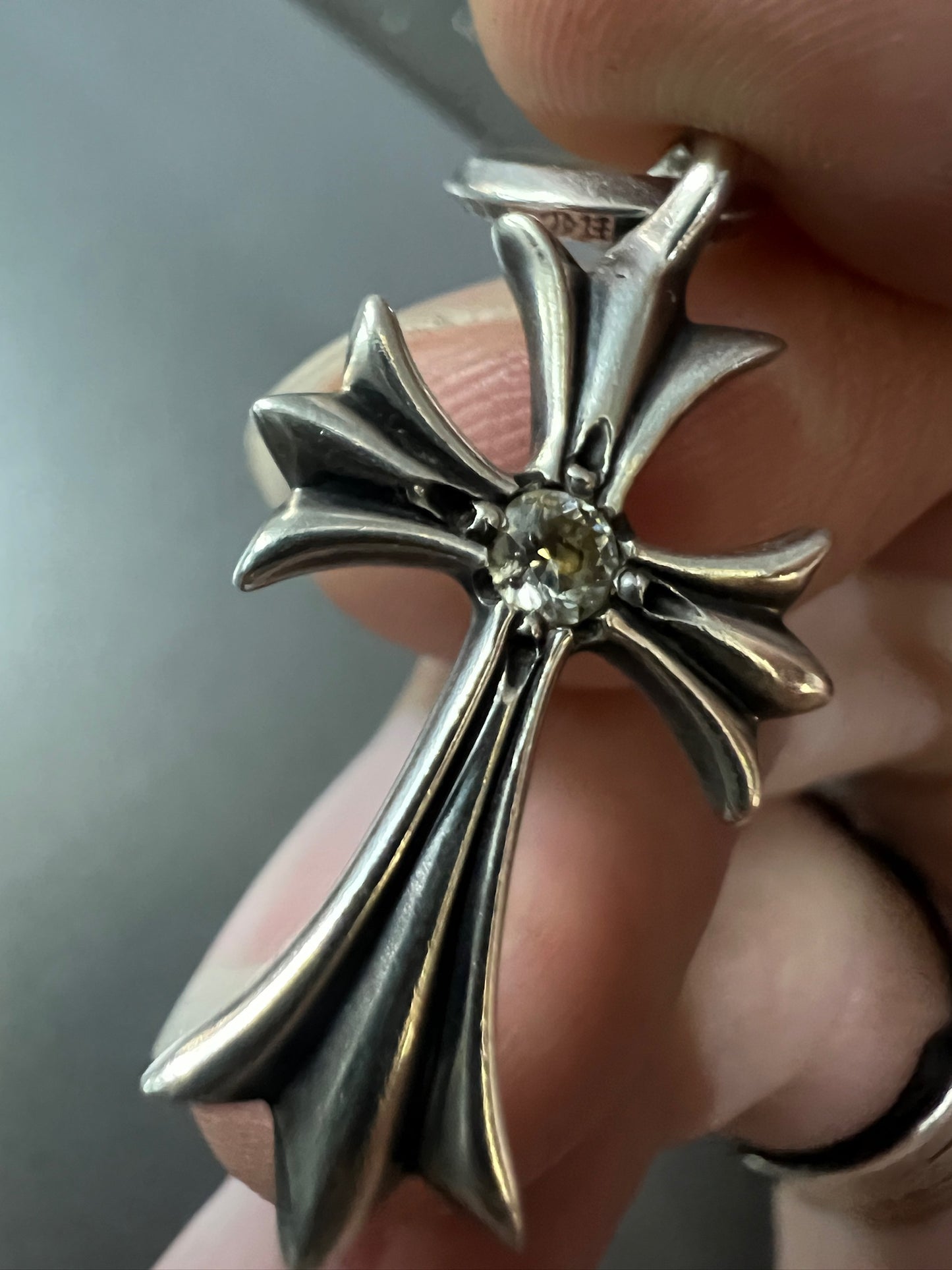 Chrome Hearts Tiny Cross Pendant with Diamond
