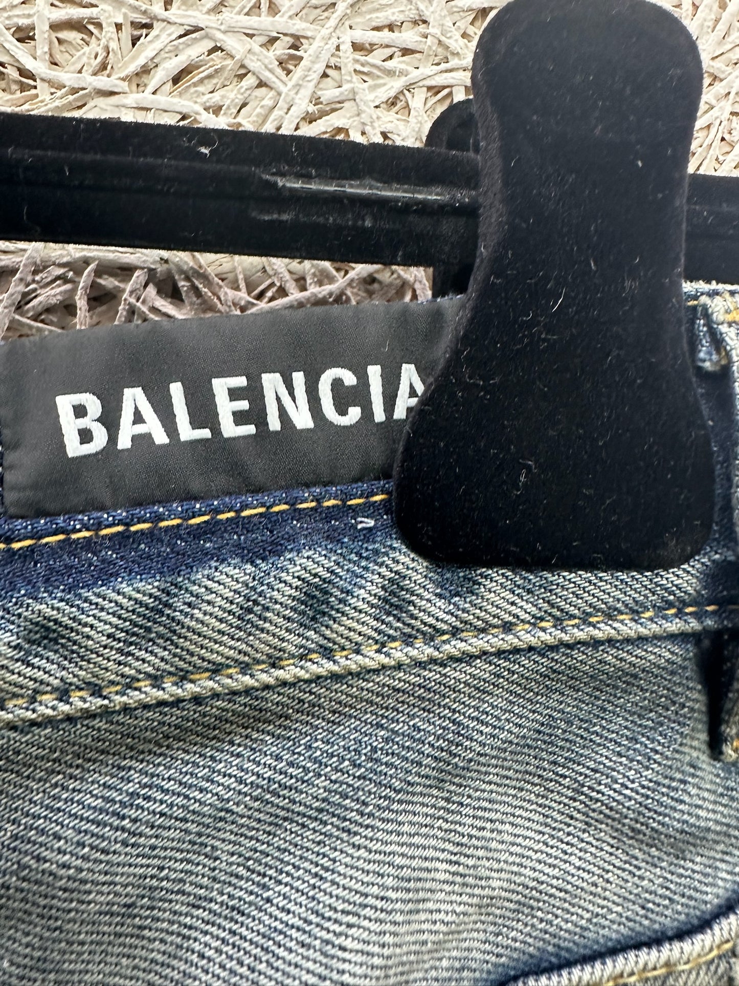 Balenciaga Distressed Wide Leg Jeans
