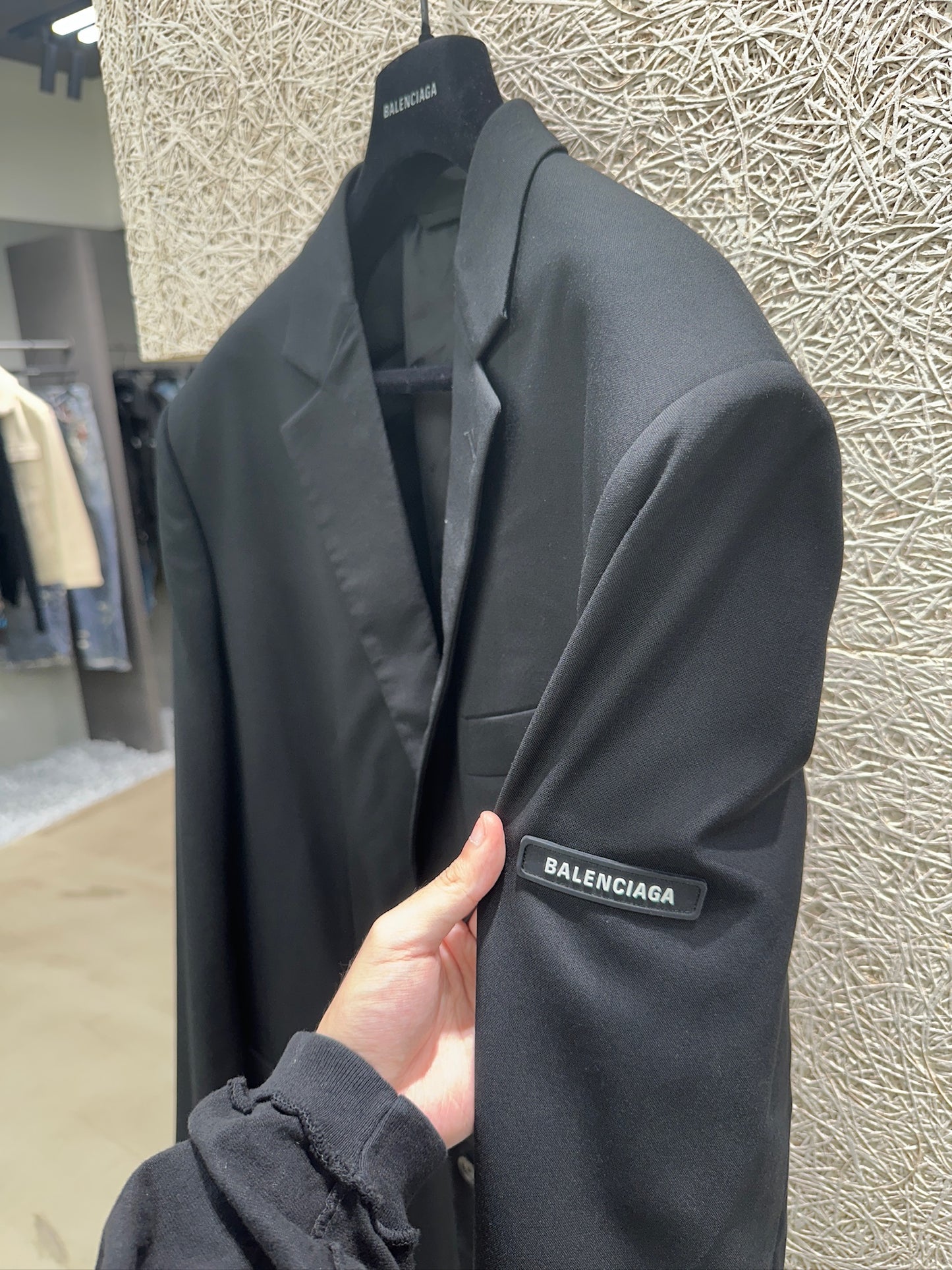 Balenciaga Logo Patched Blazer