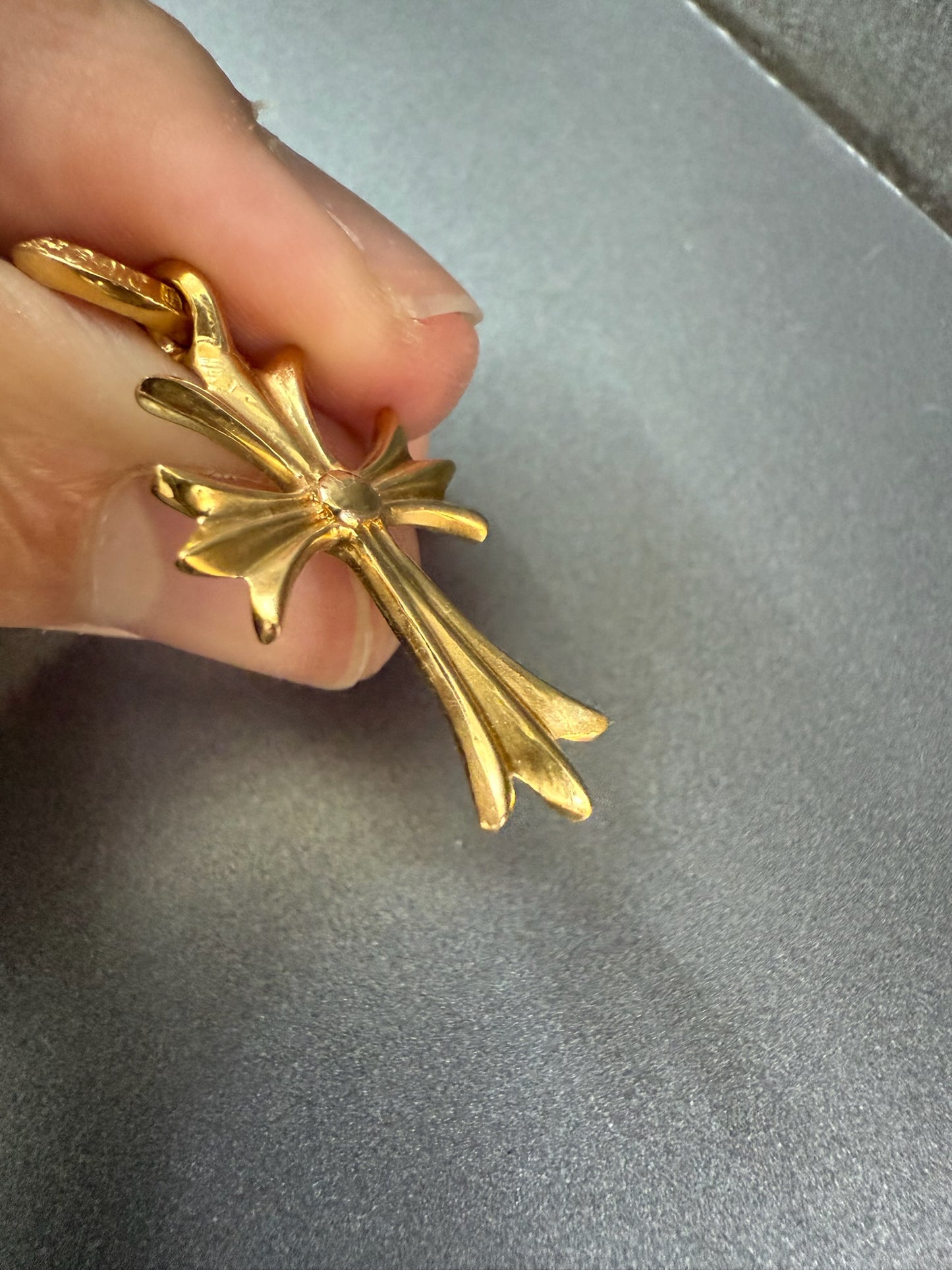 Chrome Hearts 22k Tiny Cross Pendant