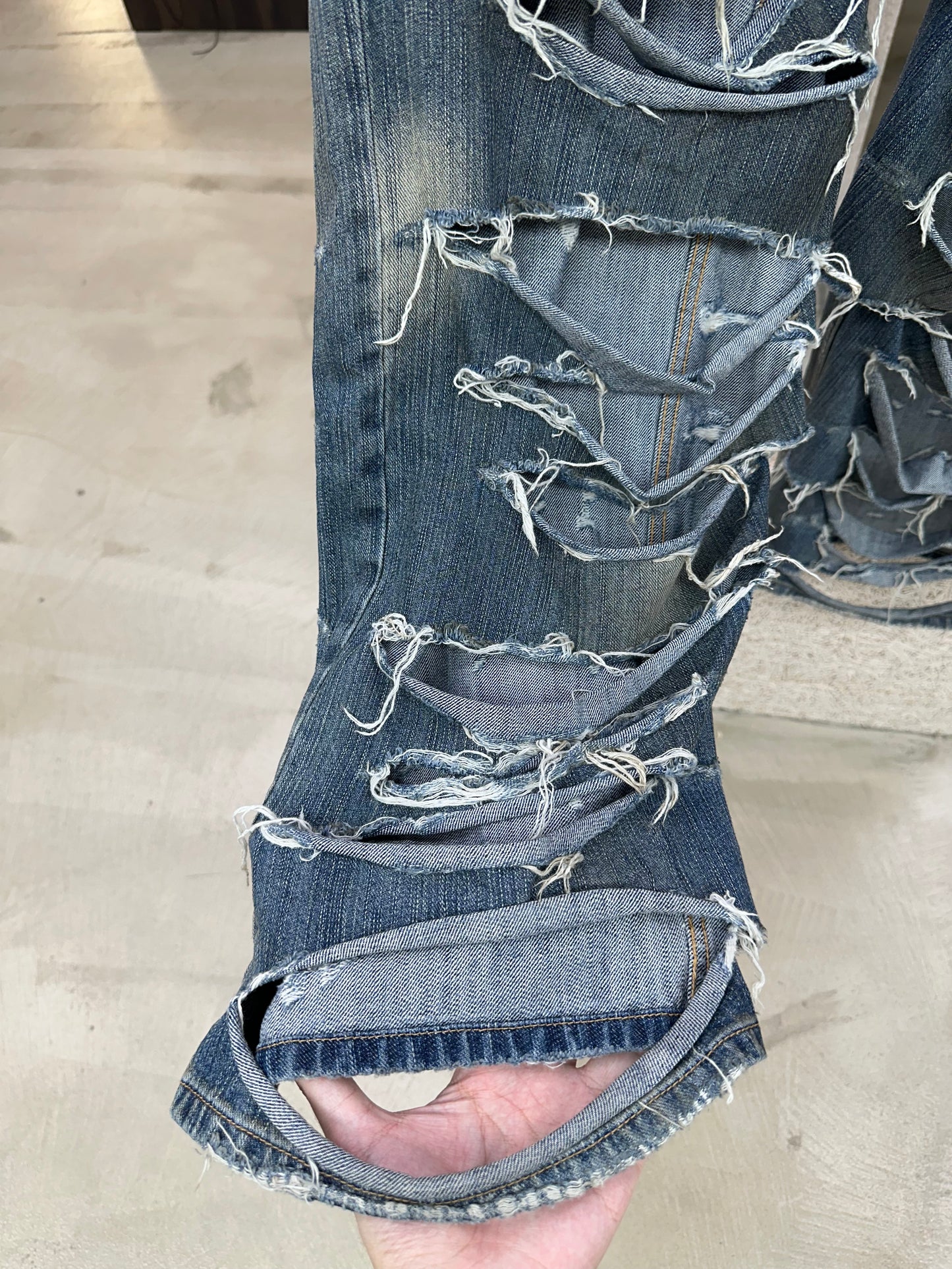Balenciaga Super Destroyed Jeans Vic Runway Limited
