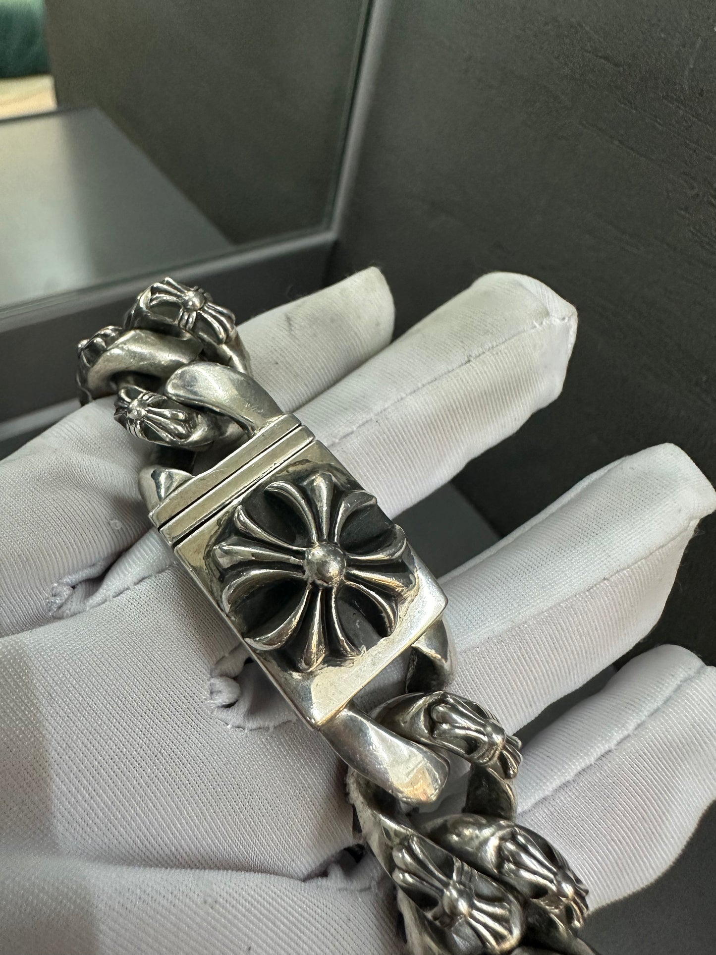 Chrome Hearts Large Box Fancy Link Bracelet