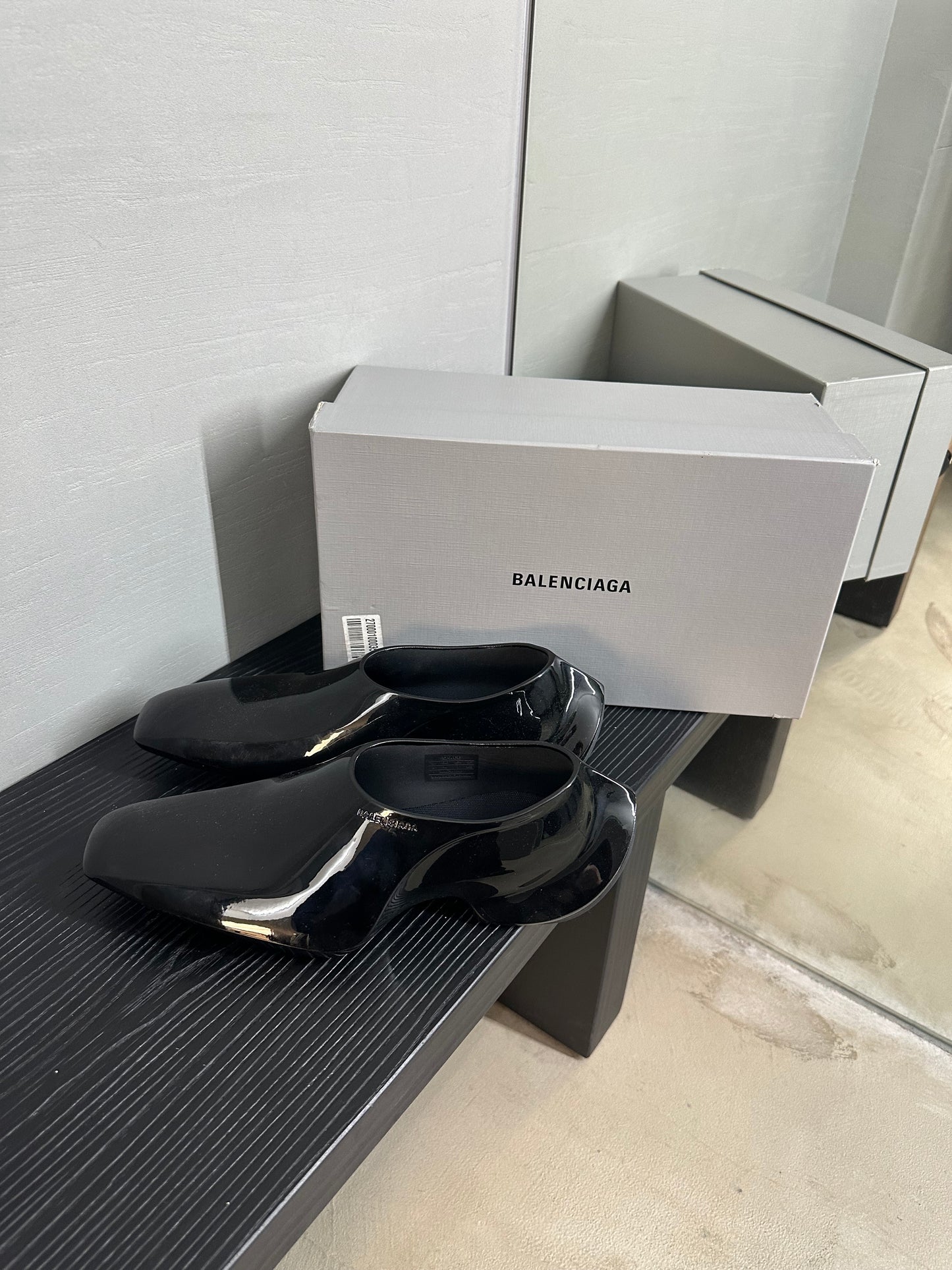 Balenciaga Black Shiny Space Shoes