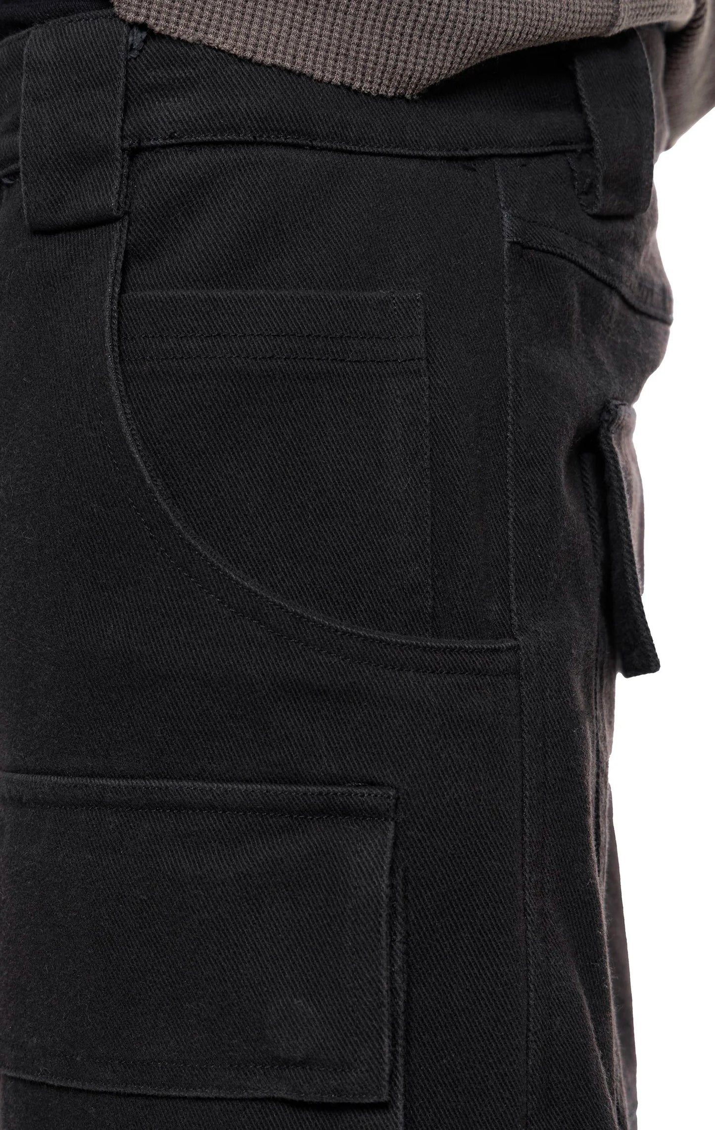 ADF DENIM CARGO MEGA SHORTS