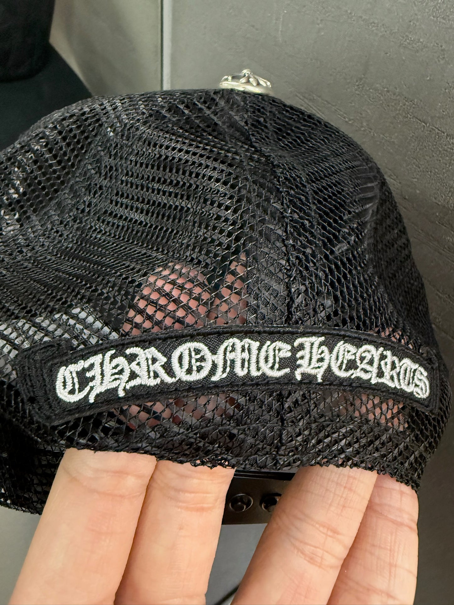 Chrome Hearts Black Cemetery Cross cap