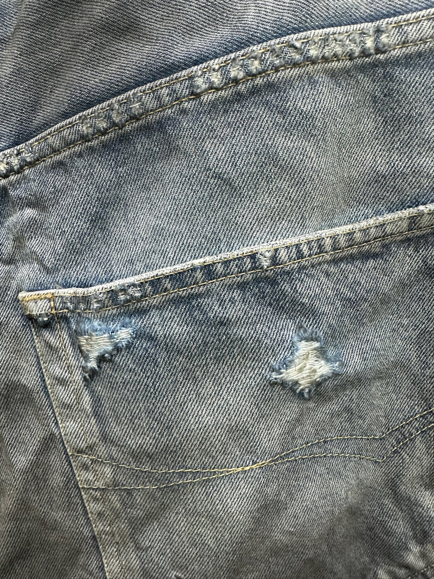 Balenciaga Distressed Wide Leg Jeans
