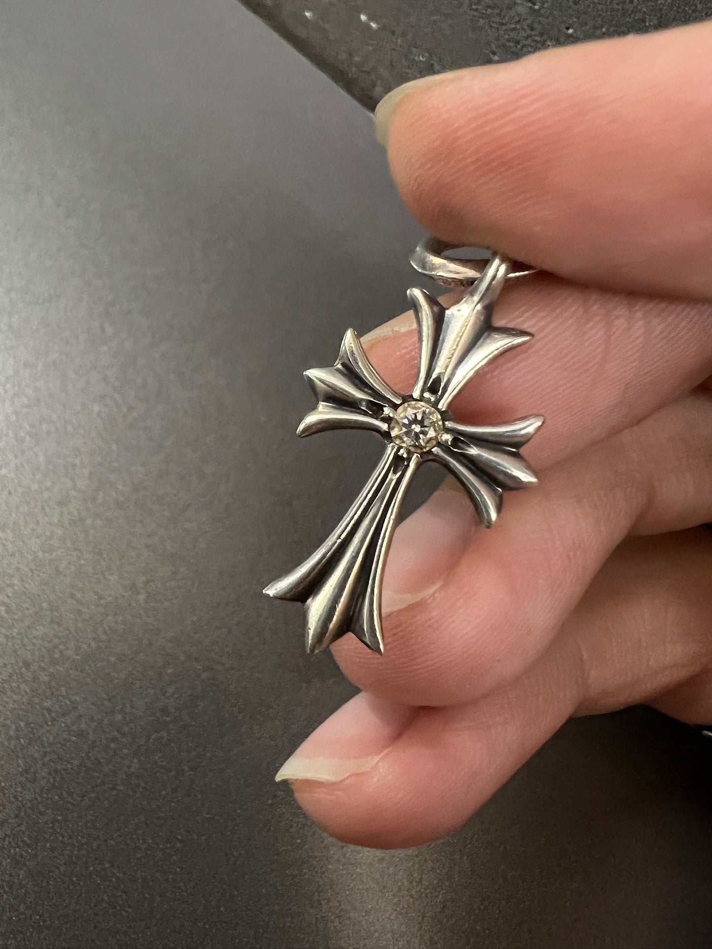 Chrome Hearts Tiny Cross Pendant with Diamond