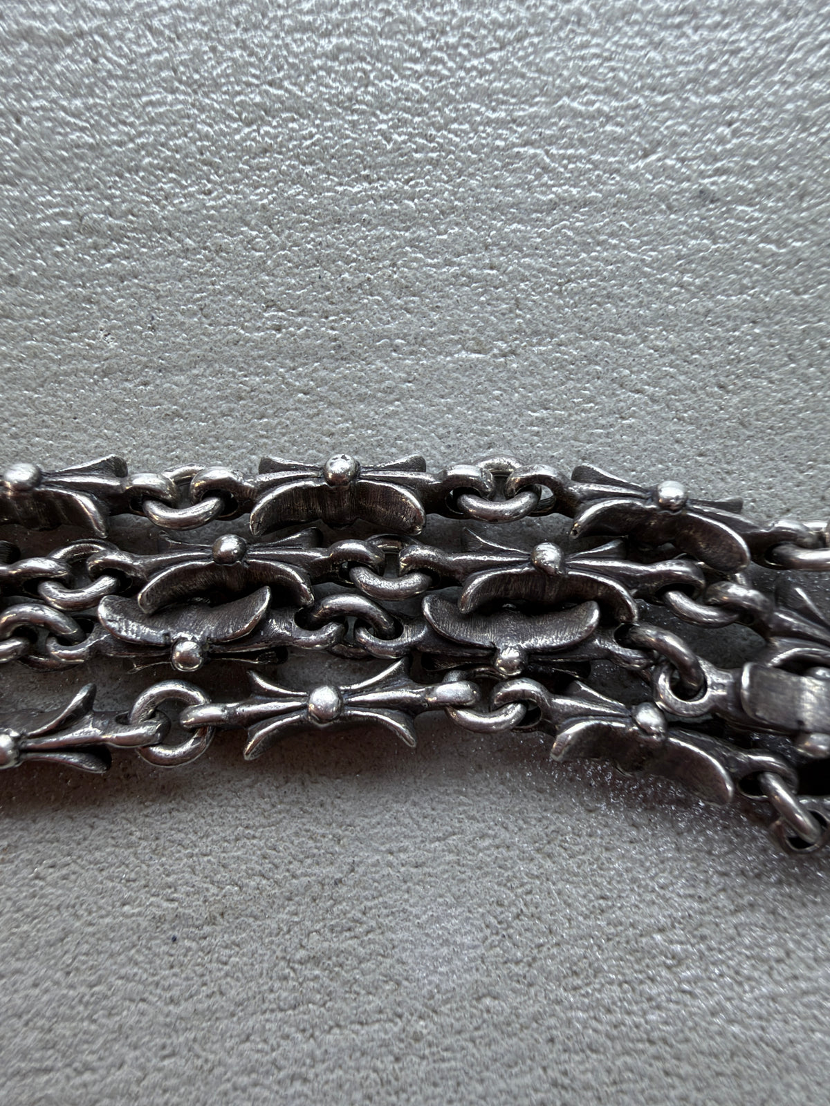 Chrome Hearts Fat Cross Tiny Bar Silver Necklace