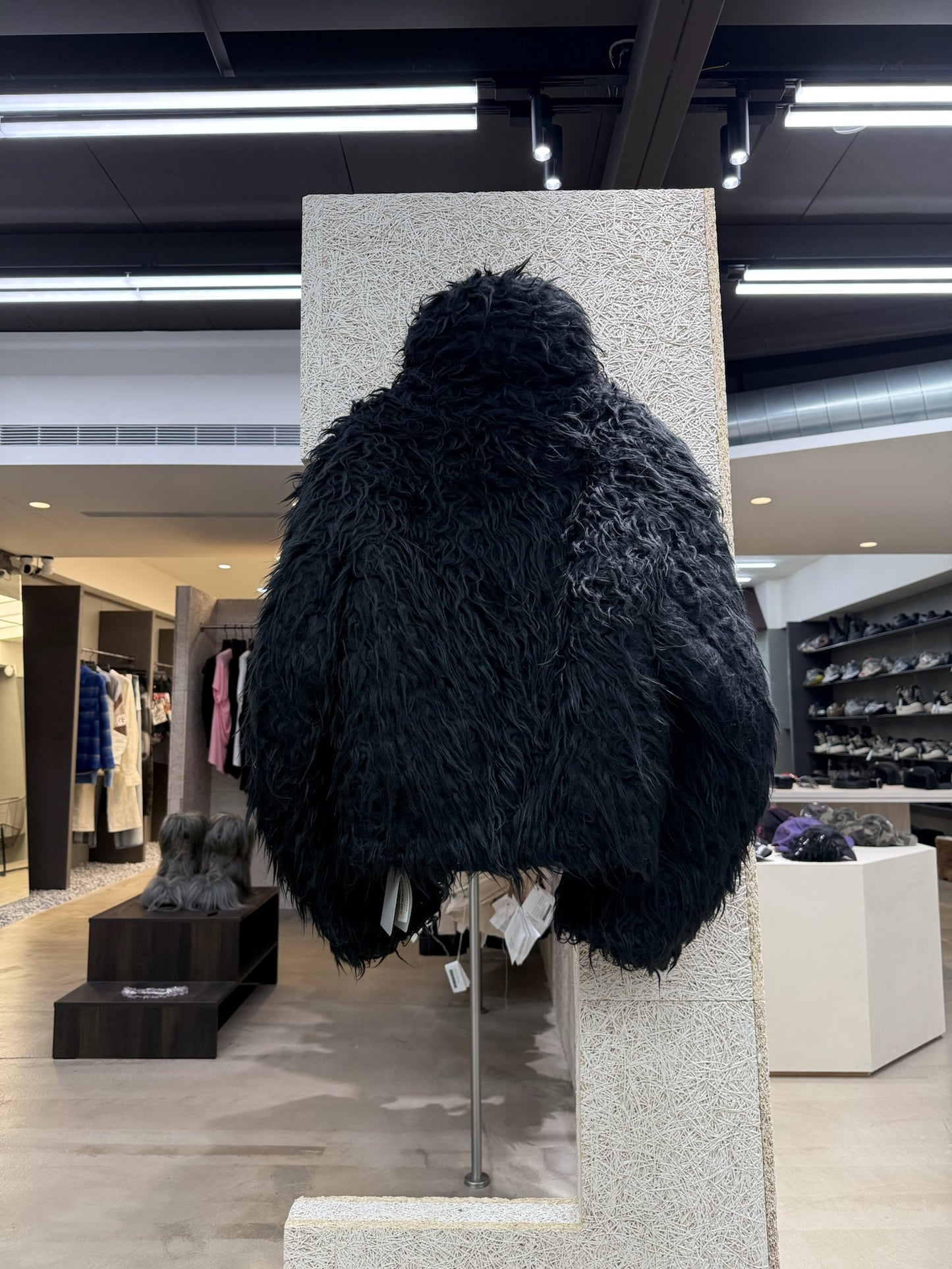 Balenciaga Faux Fur Cropped Jacket