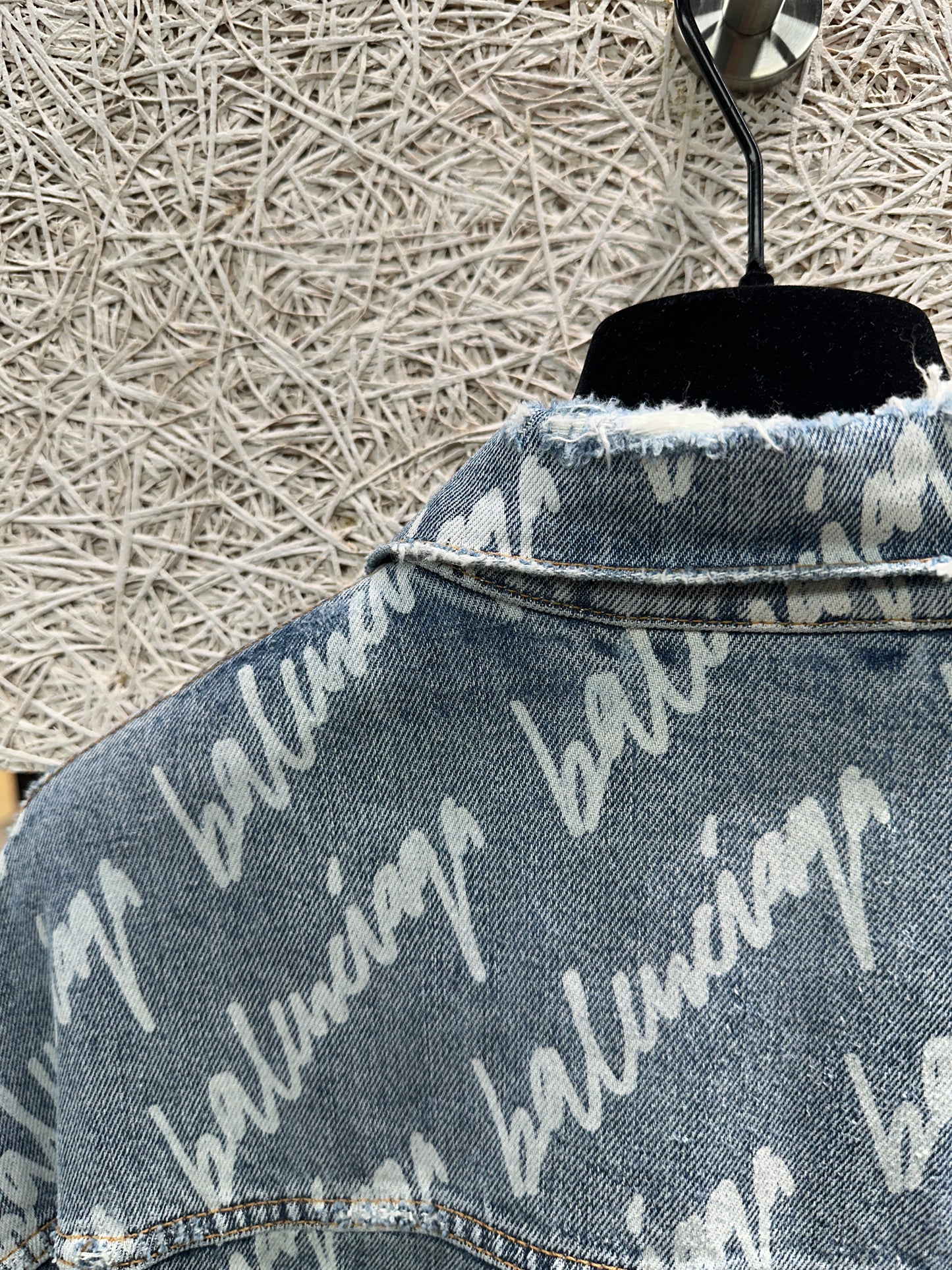 Balenciaga Oversized Logo Denim Jacket