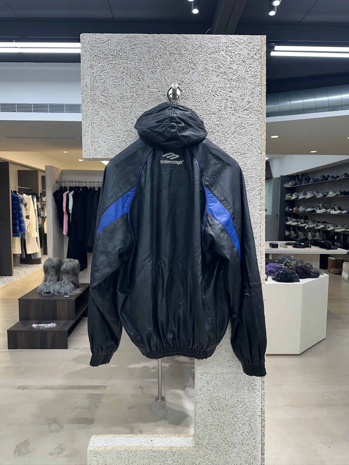 Balenciaga 3B Sports Icon Leather Track Jacket