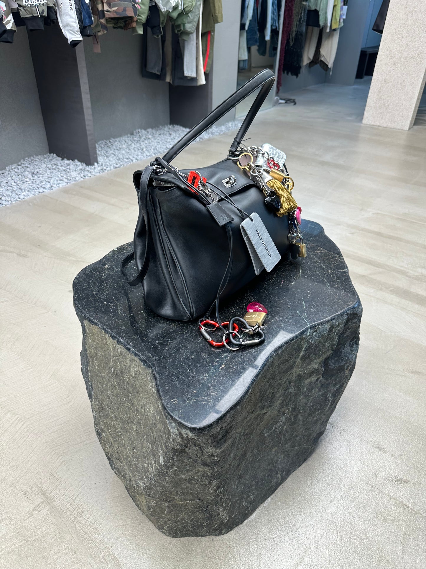 Balenciaga Rodeo Large Handbag with Charm