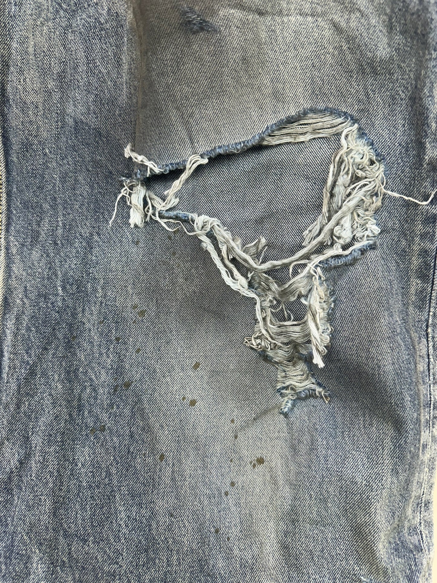 Balenciaga Distressed Wide Leg Jeans