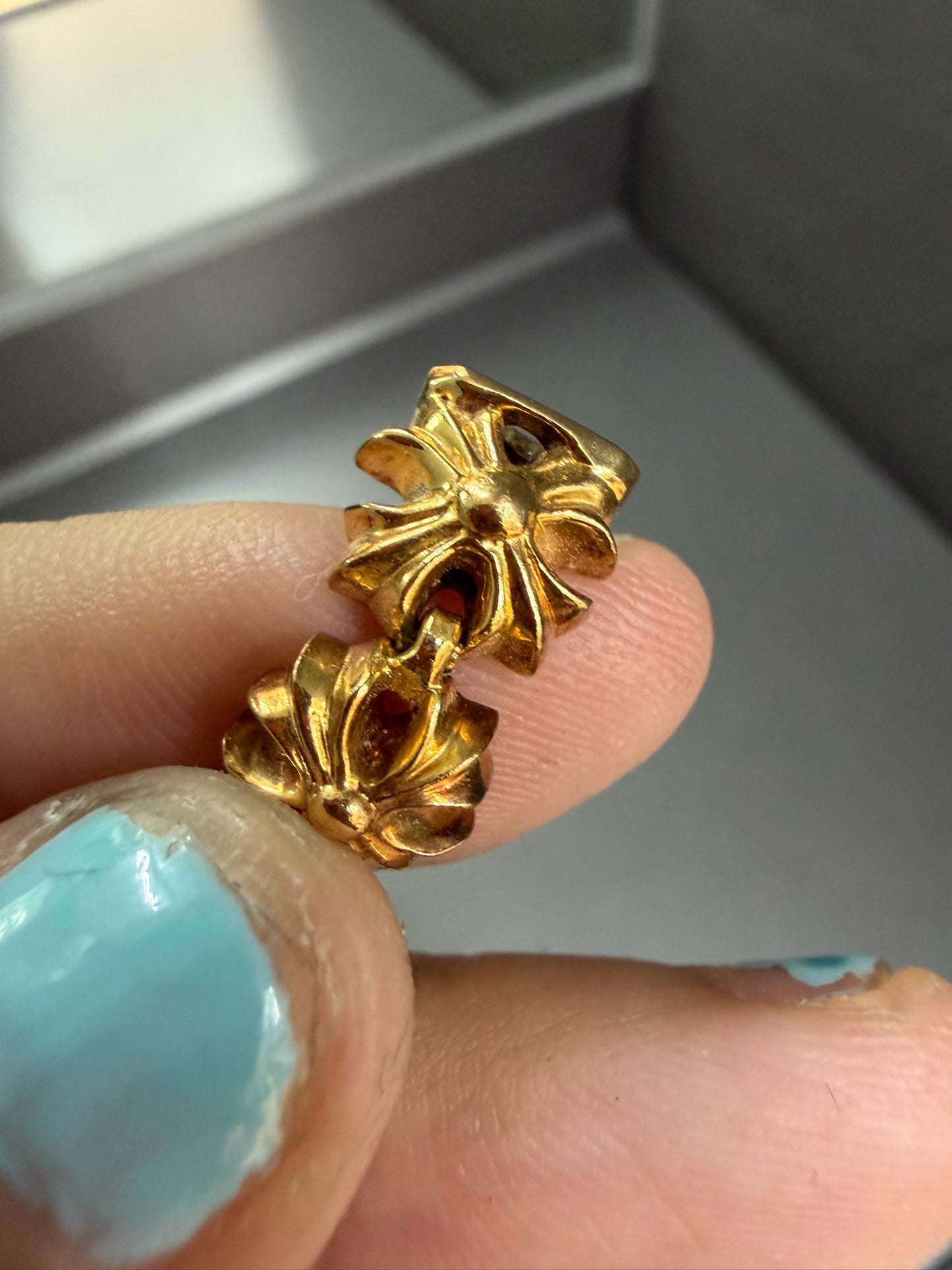 Chrome Hearts 22k Tiny E Plus Bracelet 18 Links