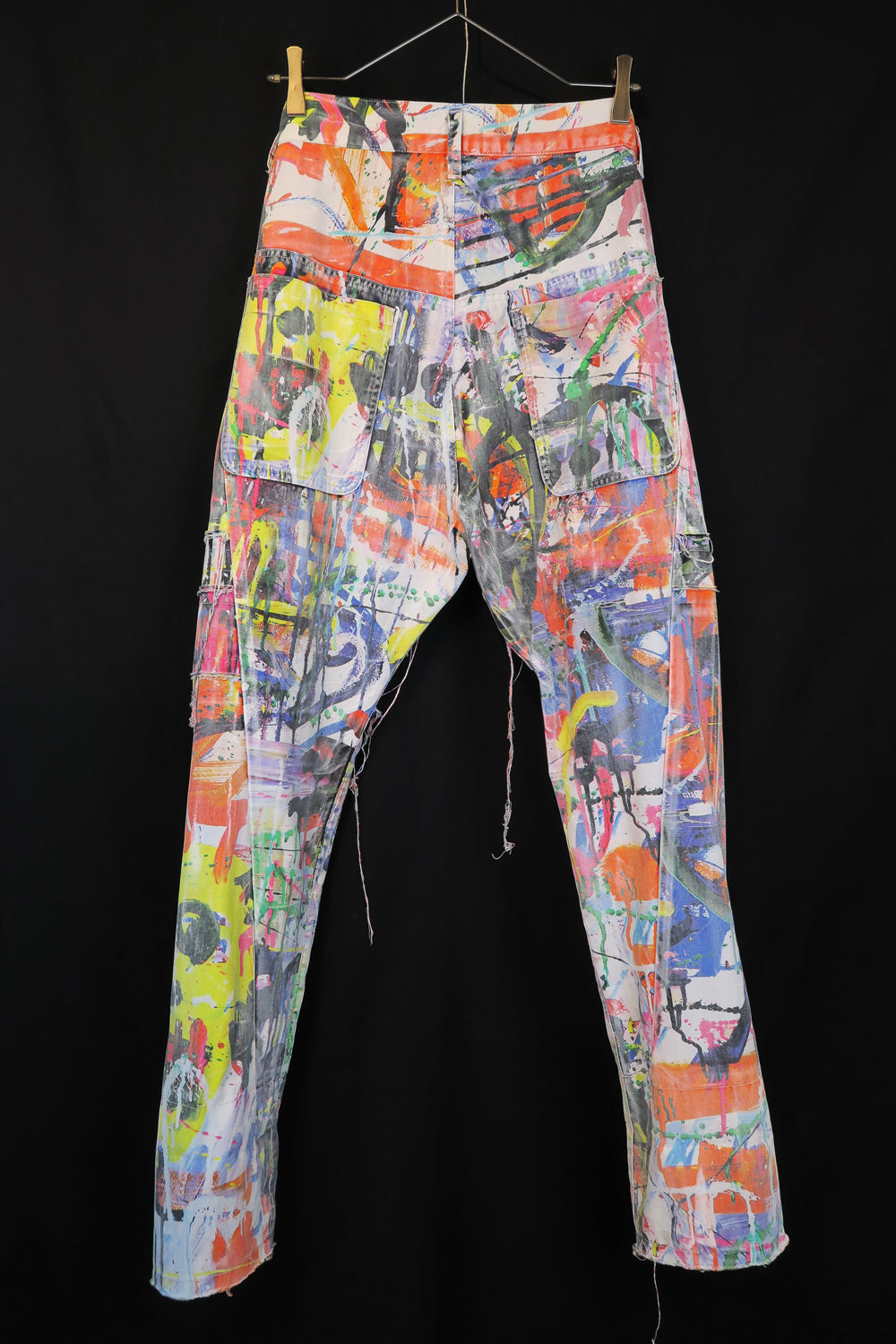 NUDE:MM Cotton Oxford Inkjet Prin w/ White Coating Slim Pants