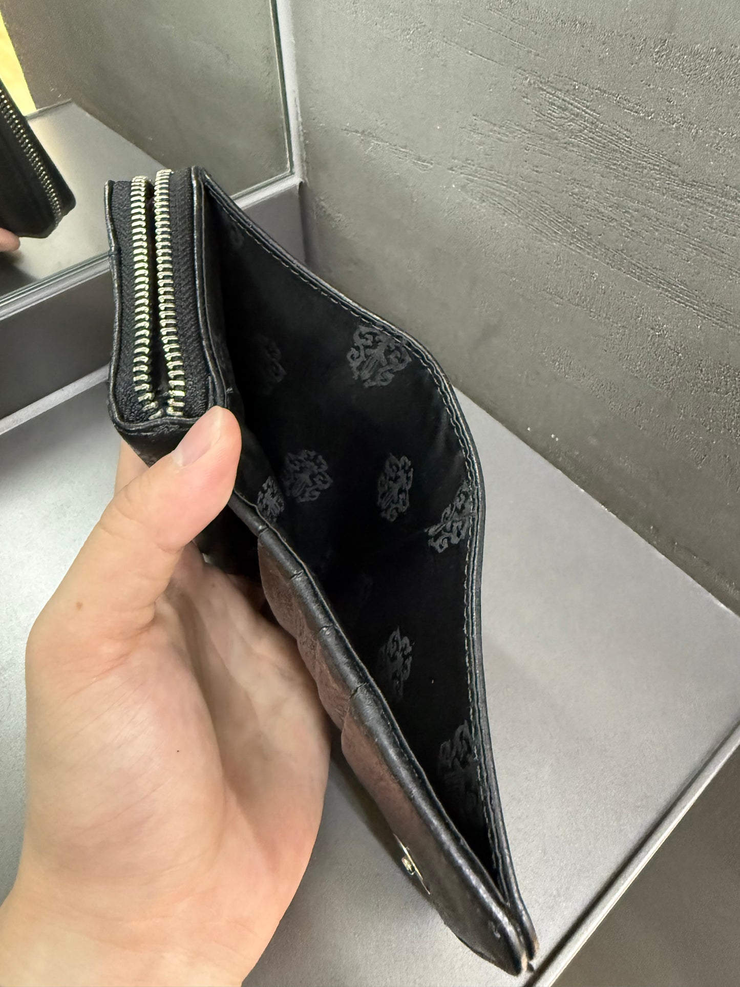 Chrome Hearts SQ zip bill wallet