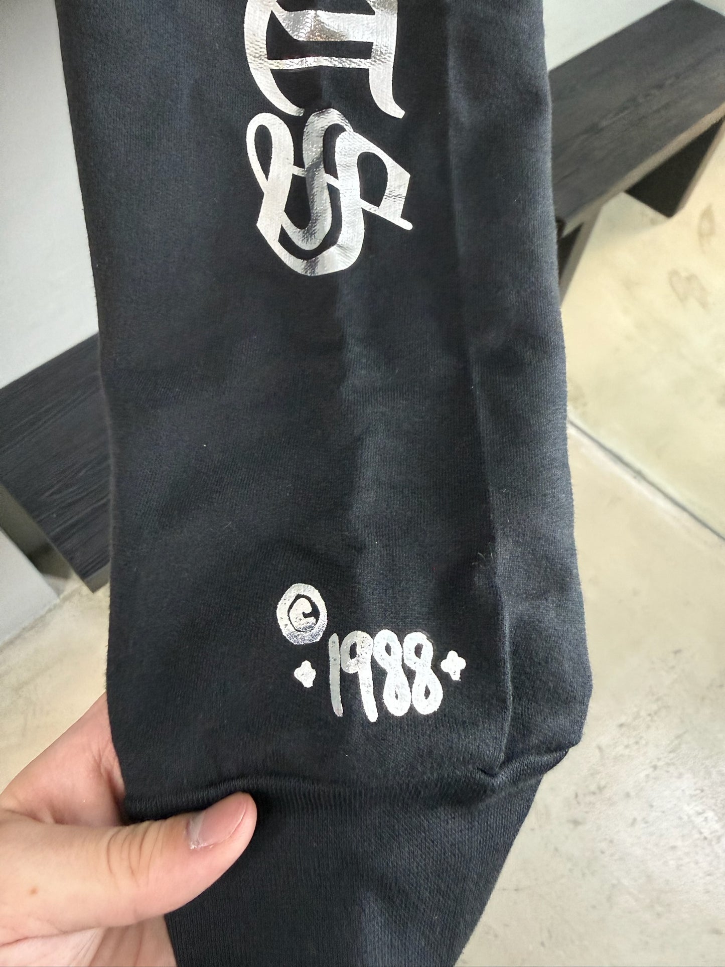 Chrome Hearts Silver Script Logo Hoodie
