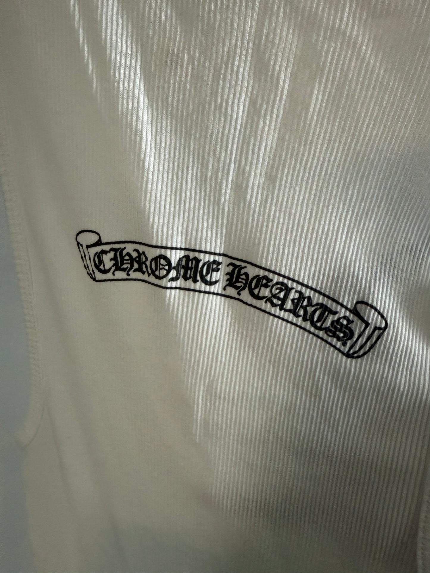 Chrome Hearts Neck Logo Scroll Rib Tank Top