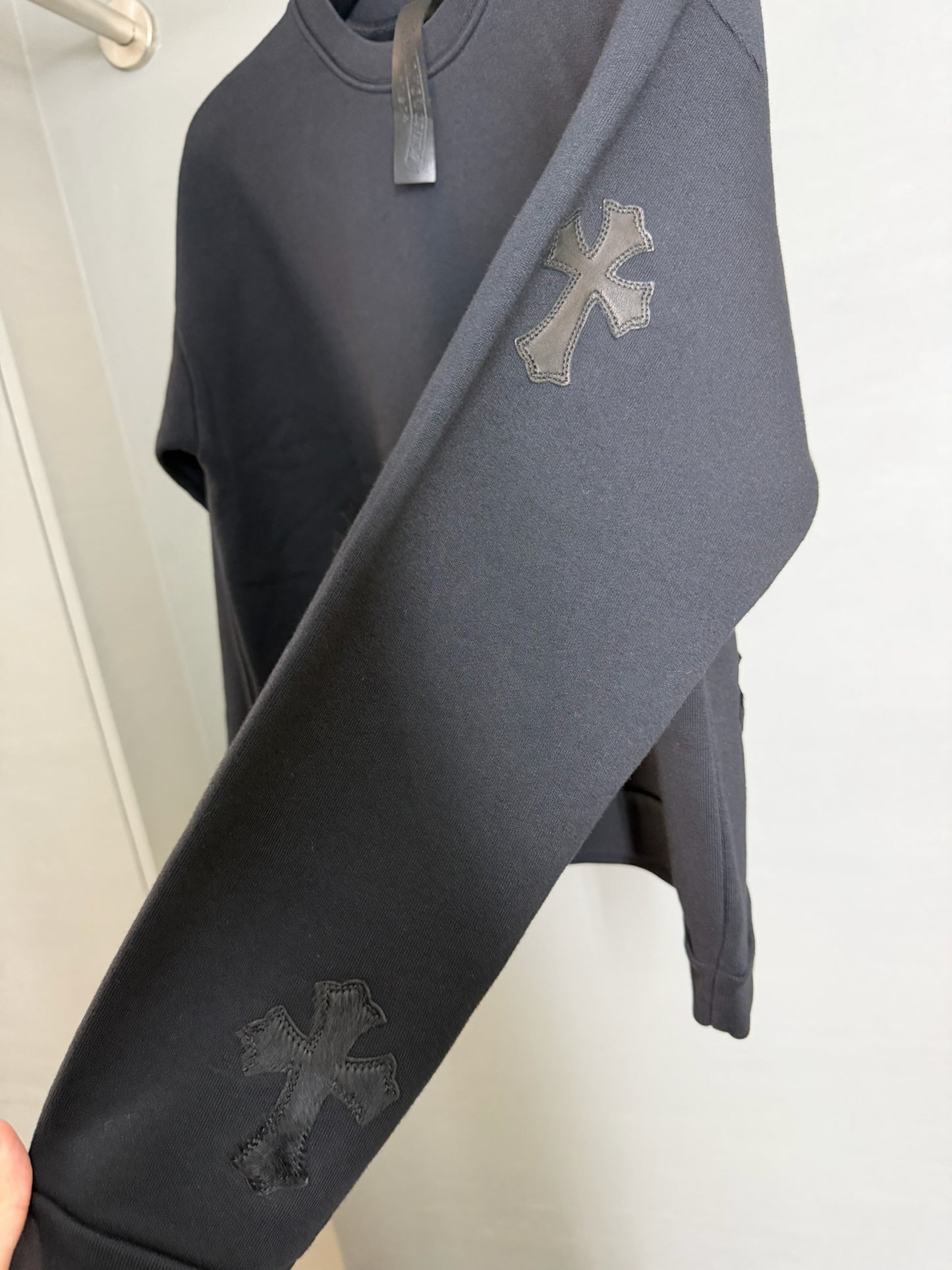 Chrome Hearts Black Cross Patches Sweatshirt