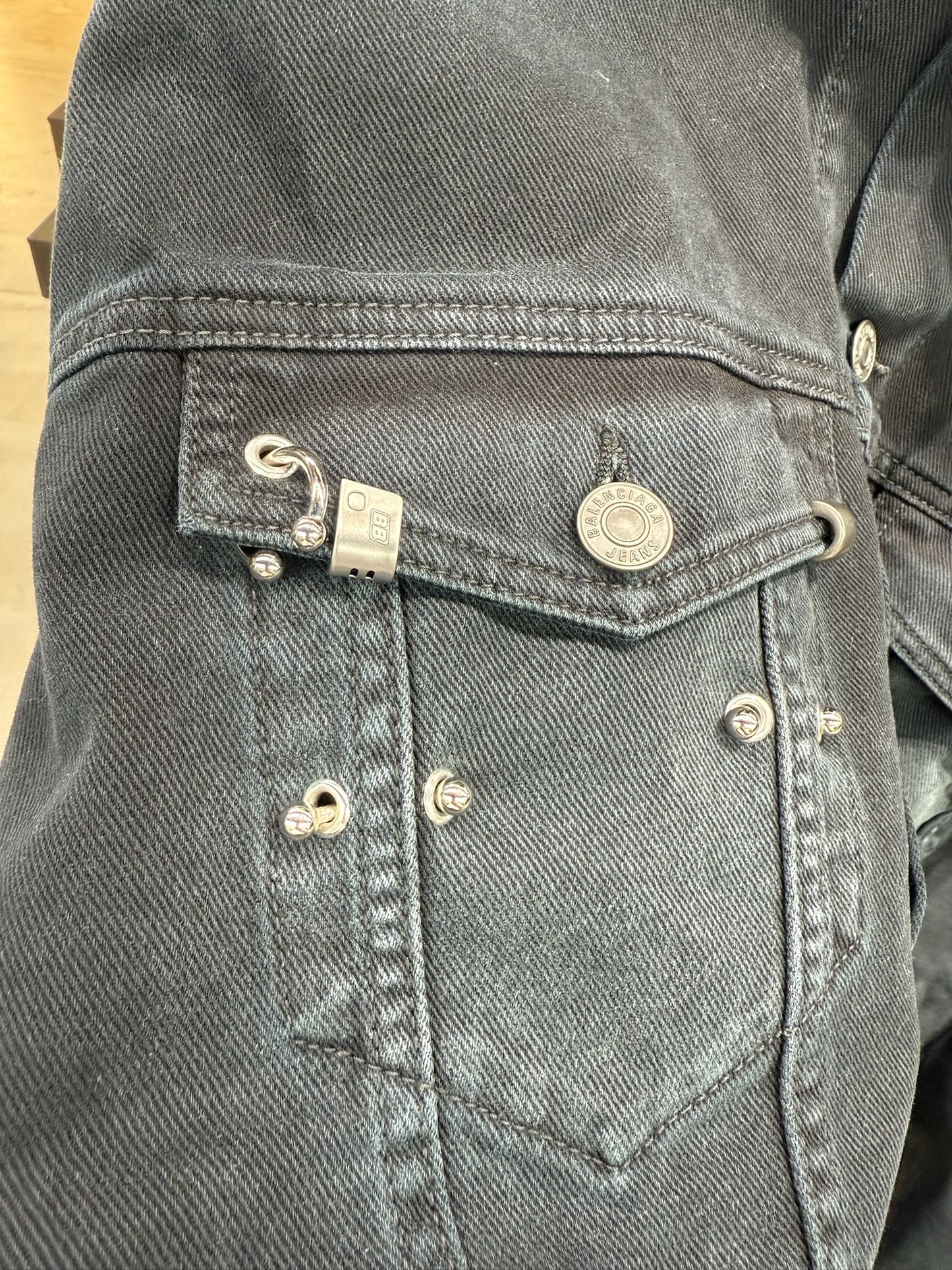 Balenciaga Pierced Denim Jacket