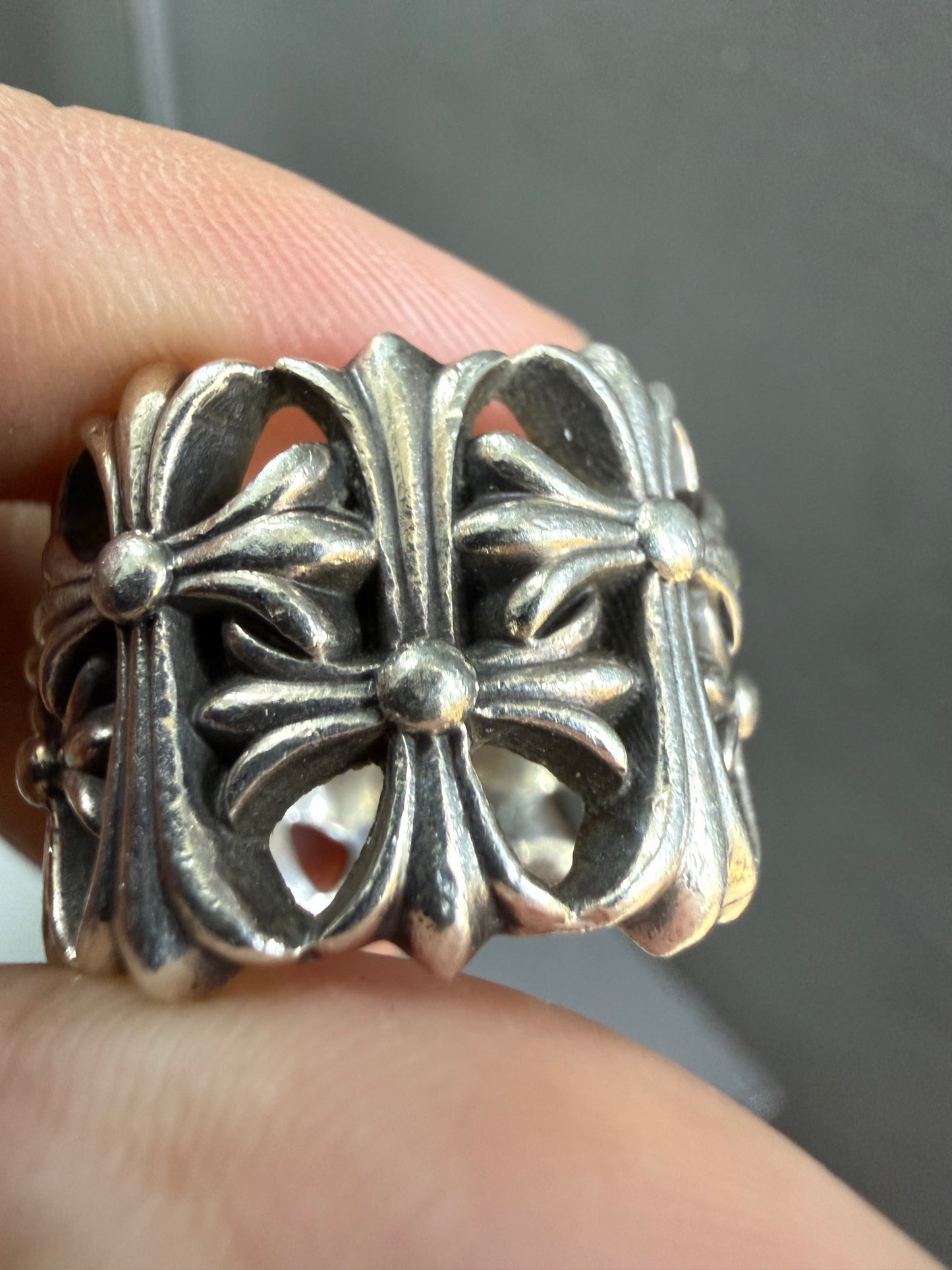 Chrome Hearts cemetery cross ring