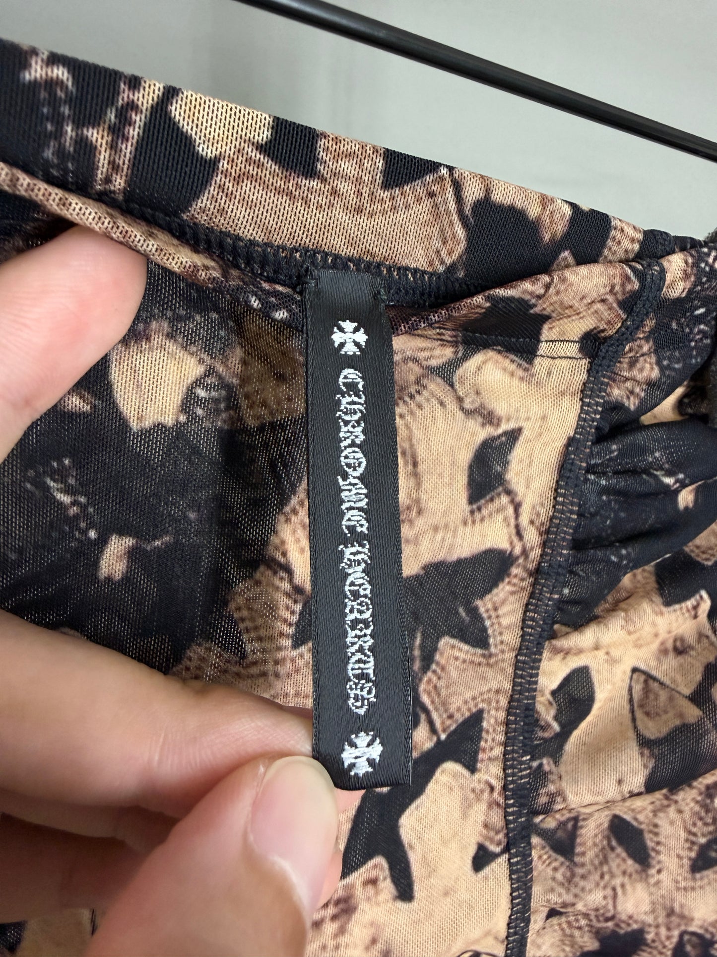 Chrome Hearts All Over Cross Printed Mesh Tube Top