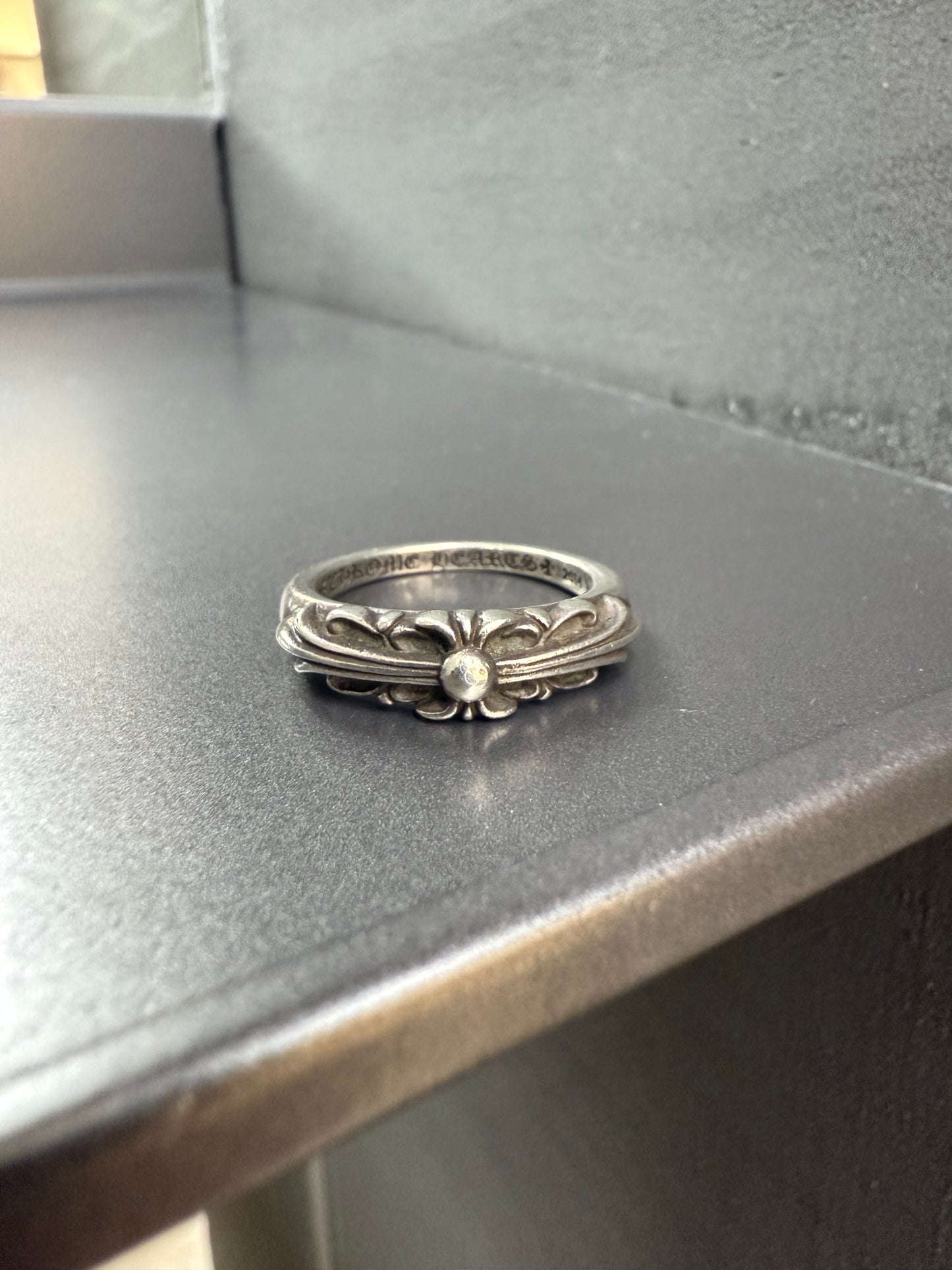 Chrome Hearts baby classic floral cross ring
