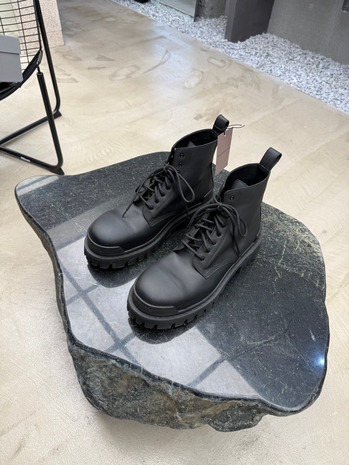 Balenciaga strike combat boots