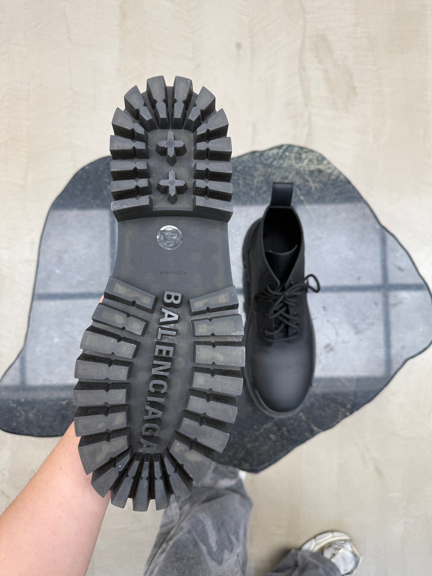 Balenciaga strike combat boots