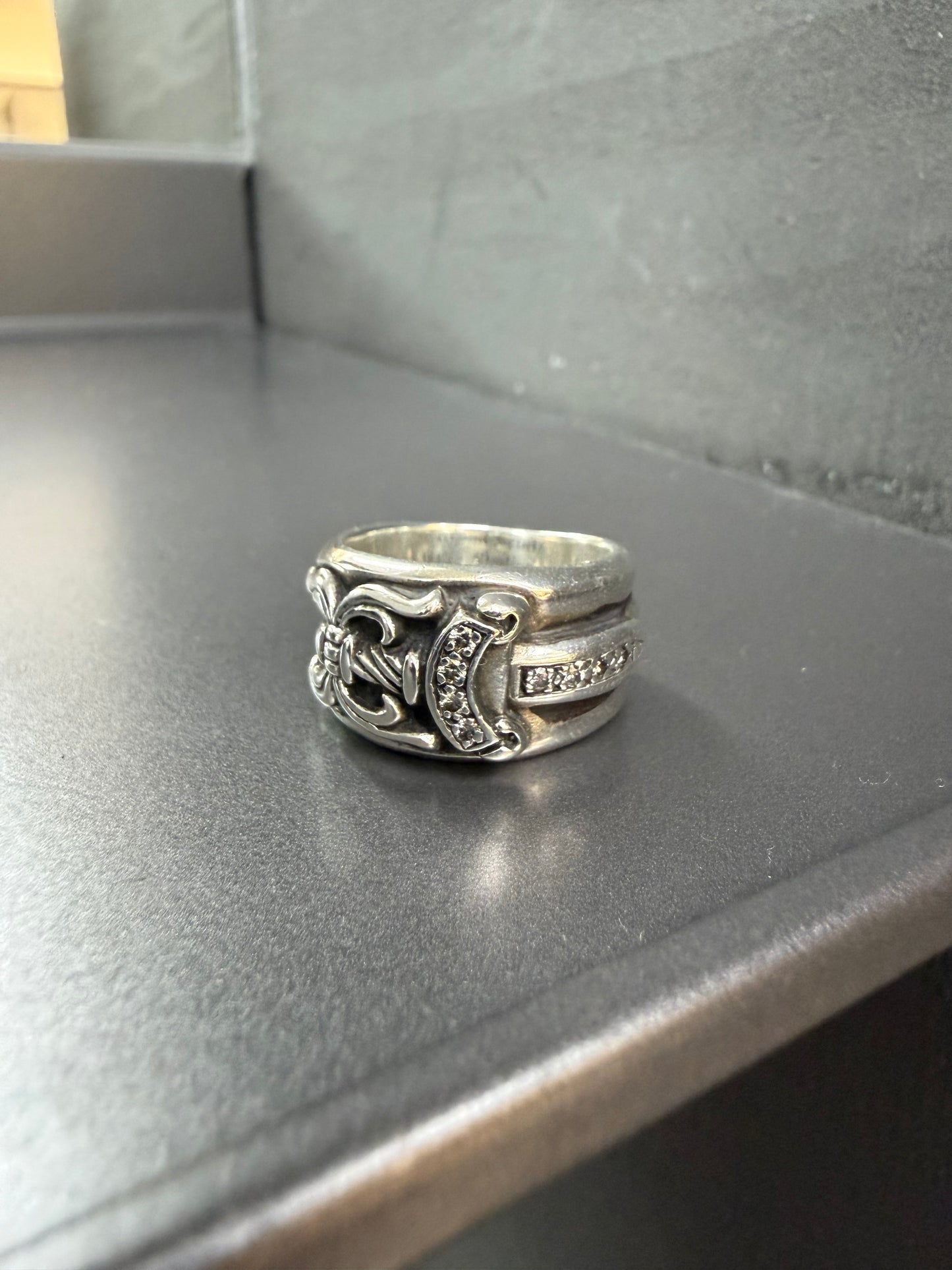 Chrome Hearts Dagger ring with diamond