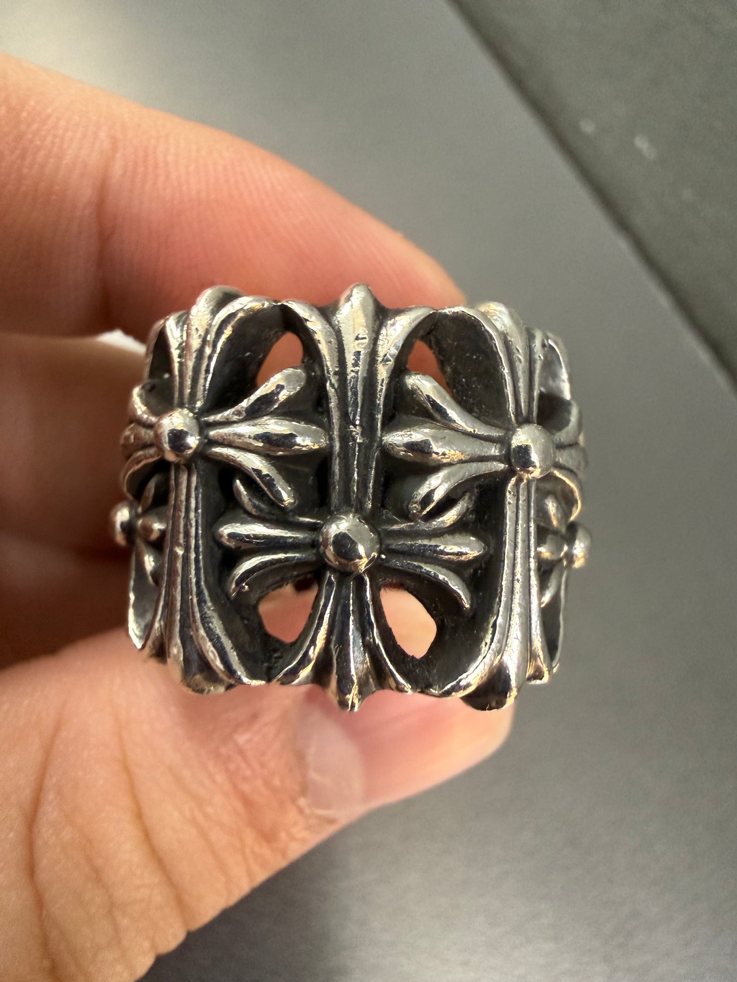 Chrome Hearts cemetery cross ring