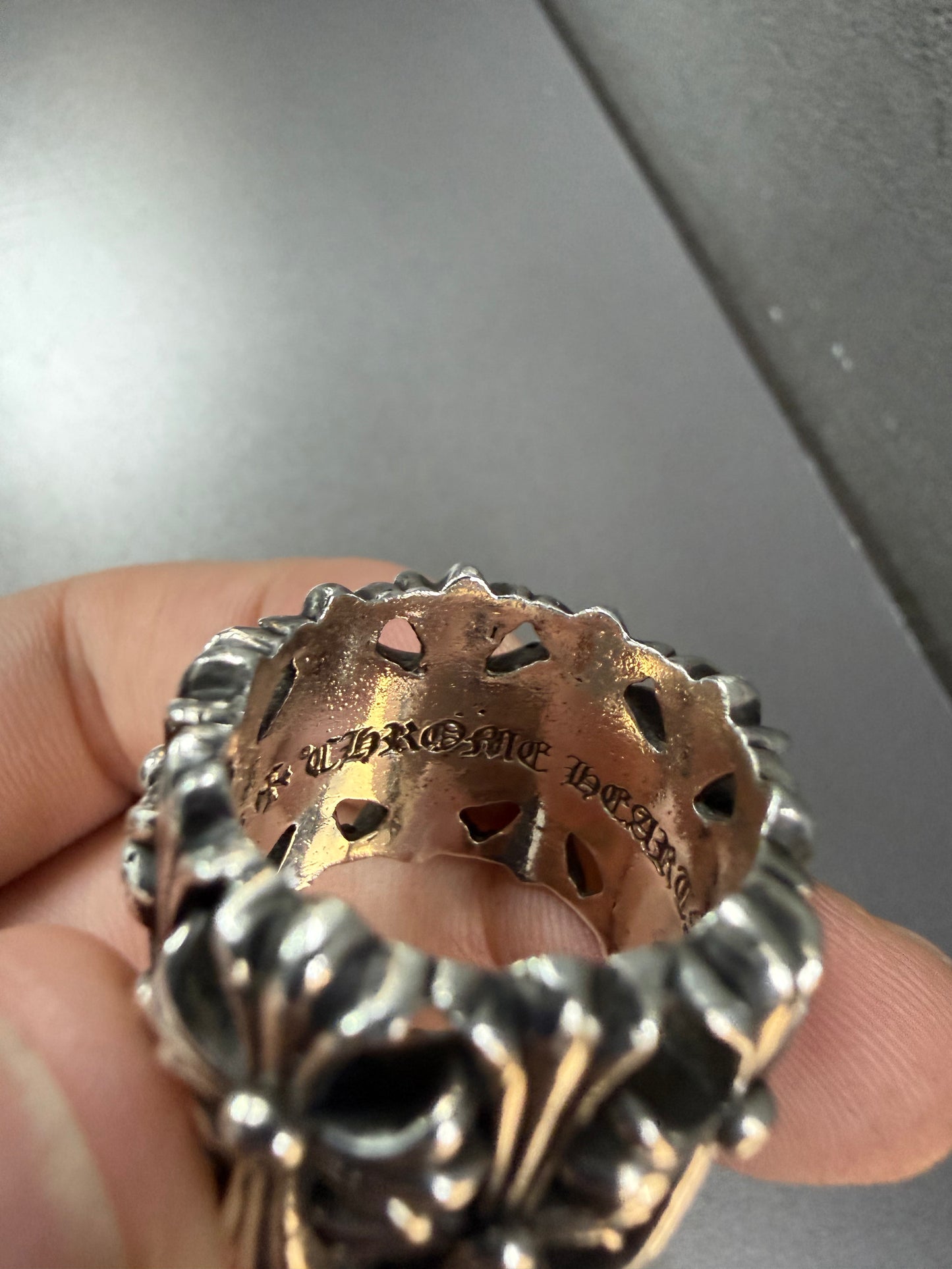 Chrome Hearts cemetery cross ring