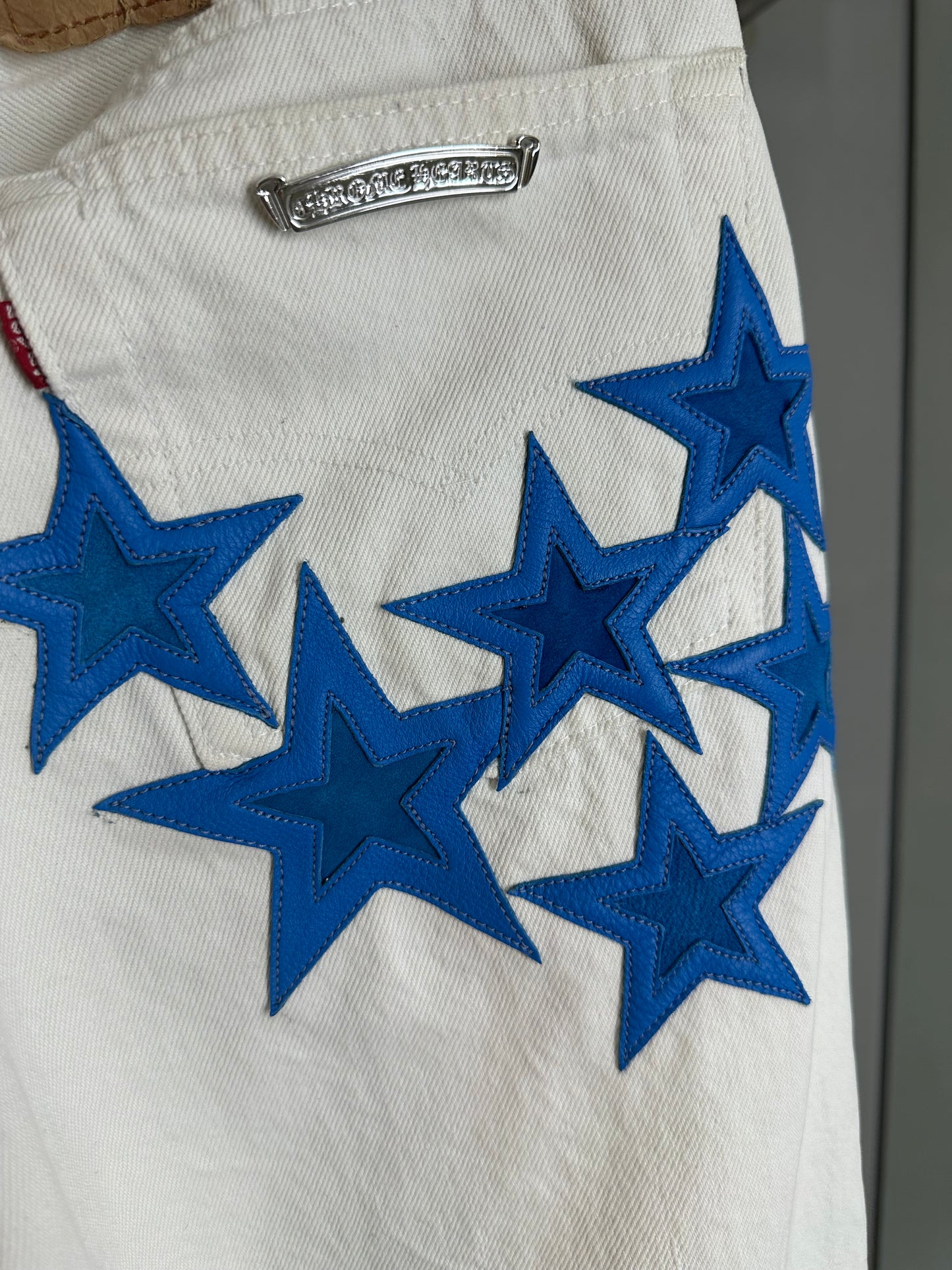 Chrome Hearts Blue Star Patch Levi’s 501 Jeans