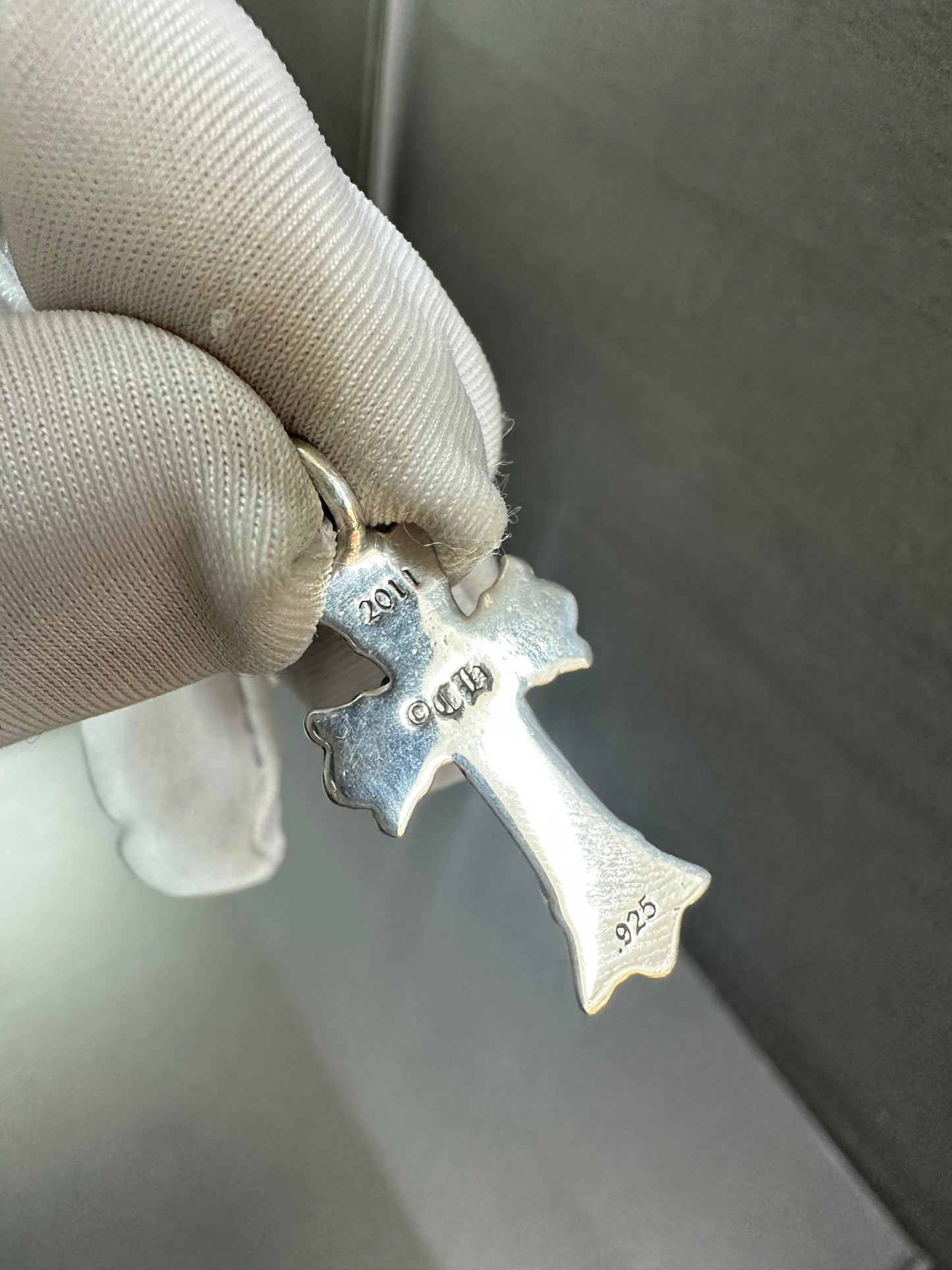 Chrome Hearts Double Cross Pendant with Diamonds