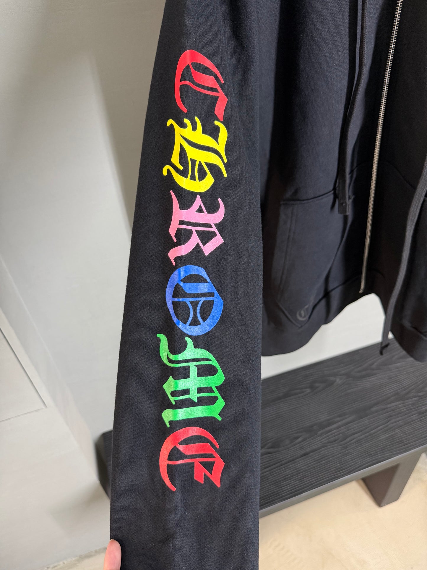 Chrome Hearts Multicolor Cemetery Cross Zip Up Hoodie
