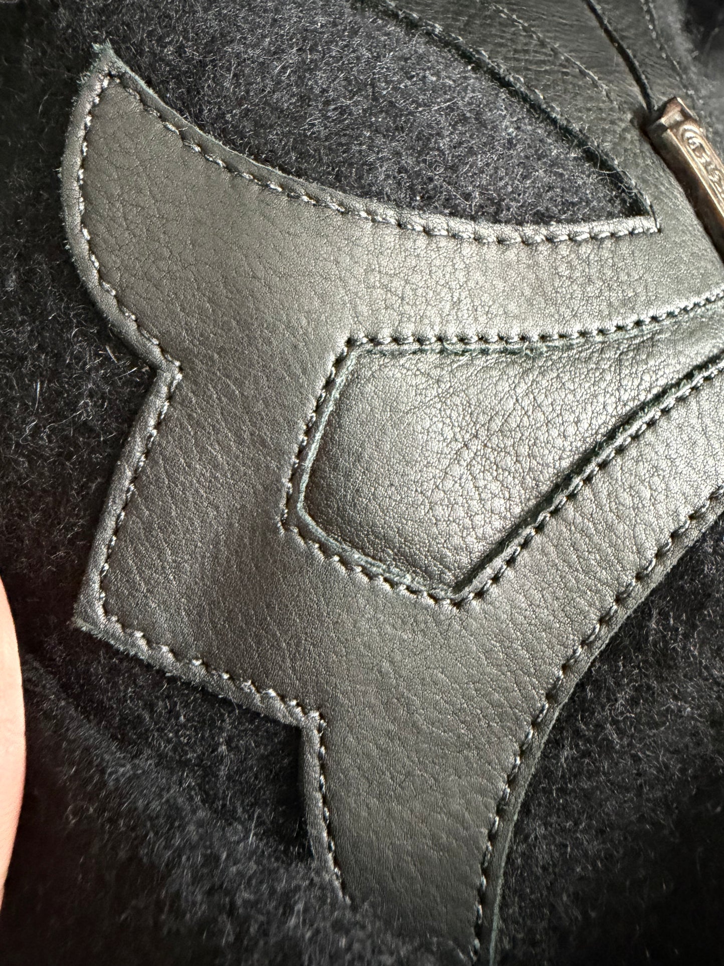 Chrome Hearts Leather Cross Patch Cashmere Scarf Blanket