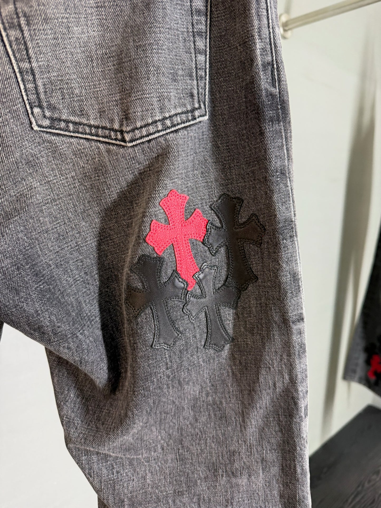 Chrome Hearts Multi-Cross Fade Jeans