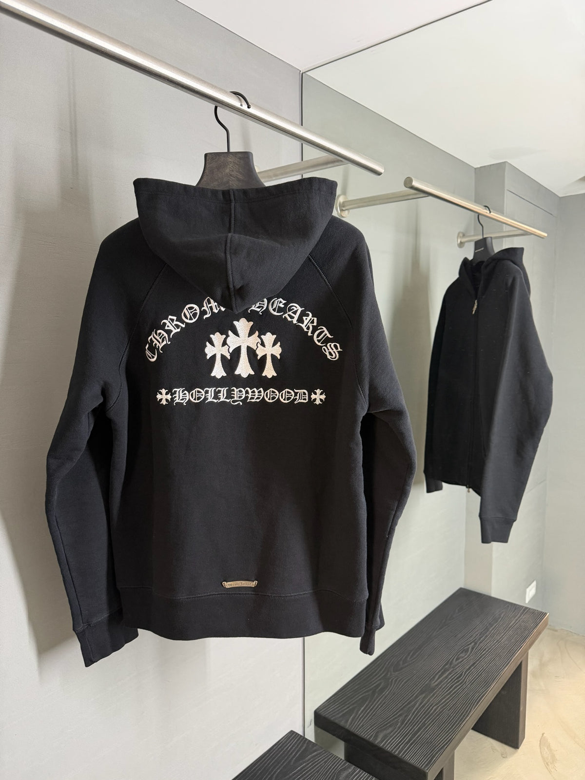 Chrome Hearts Triple Cross Embroidered King Taco Zip-Up