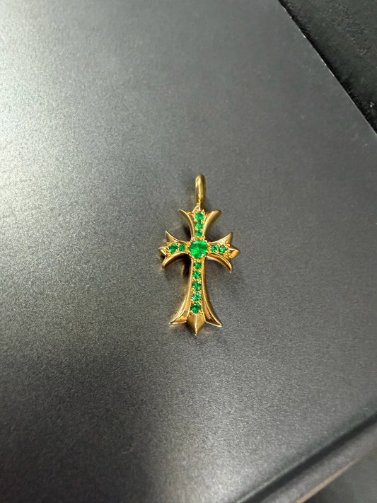 Chrome Hearts 22K Emerald Tiny Pendant
