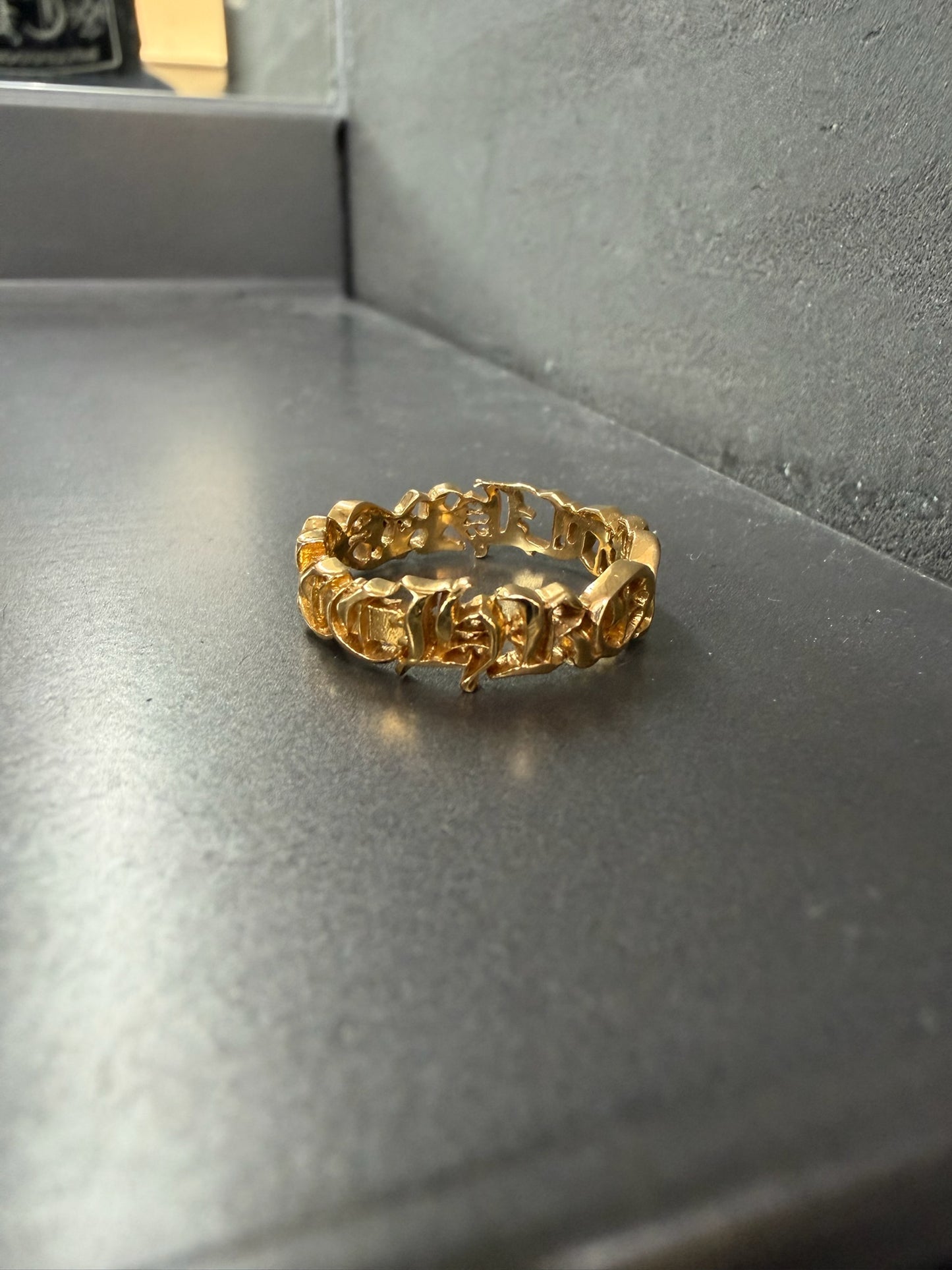 Chrome Hearts 22K Script Band Ring