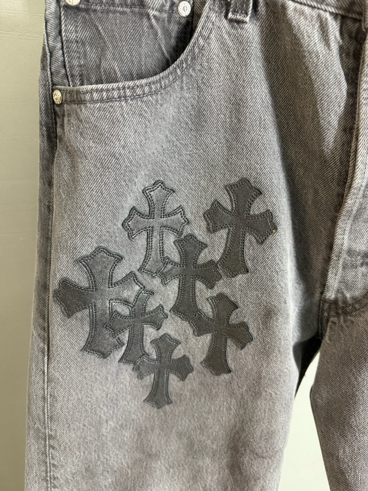 Chrome Hearts Cross Patch 501 Jeans
