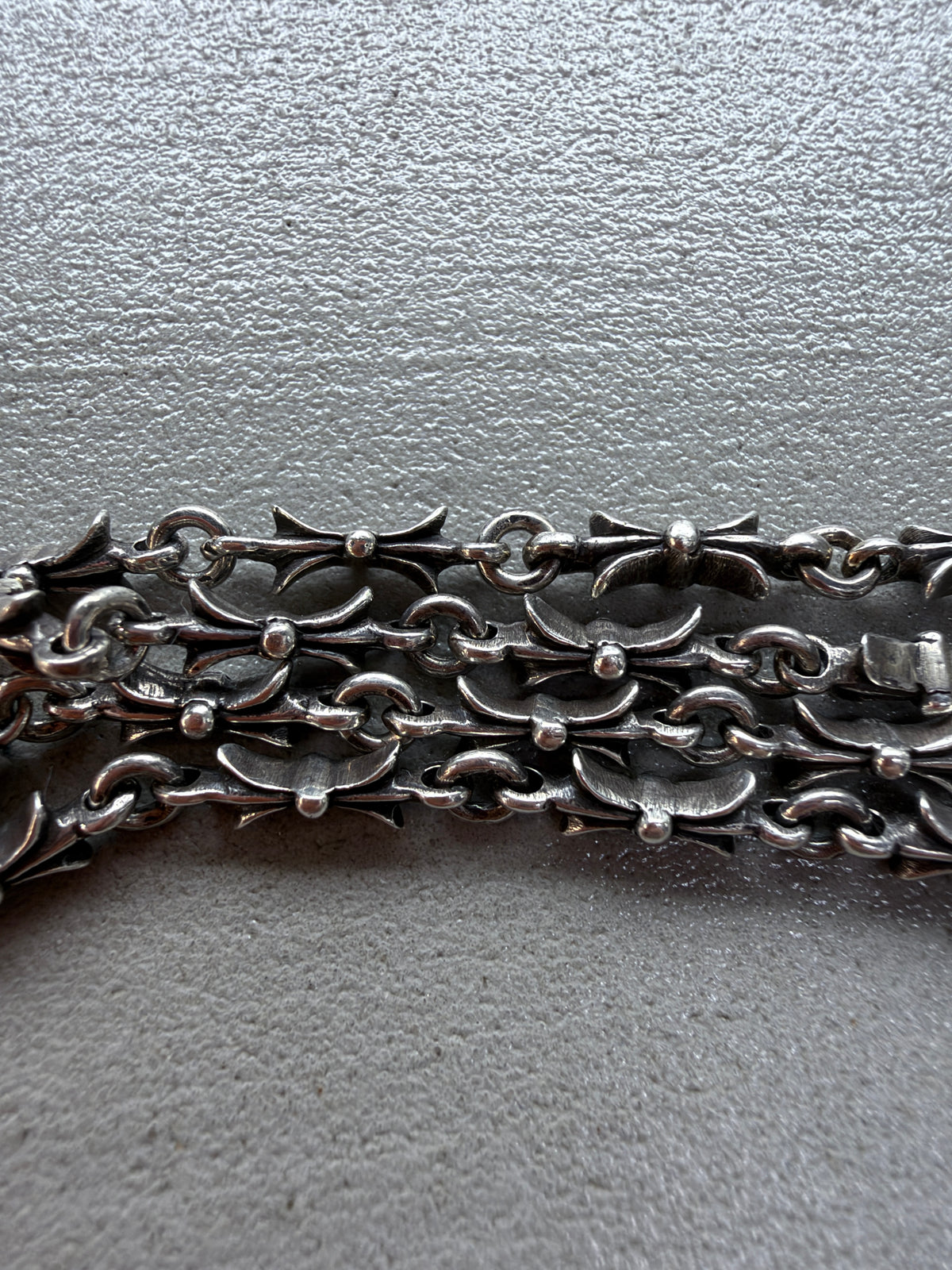 Chrome Hearts Fat Cross Tiny Bar Silver Necklace