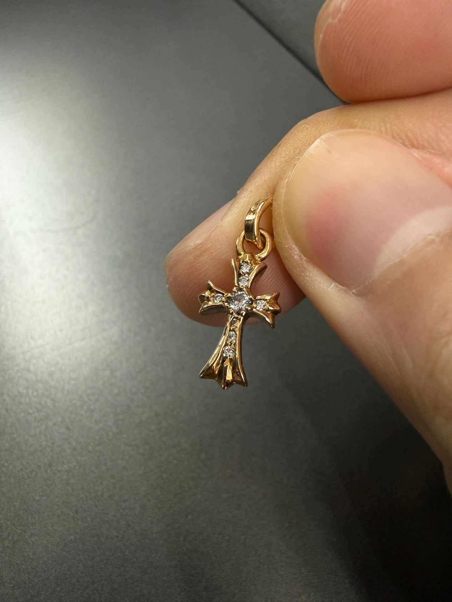 Chrome Hearts 22k BabyFat Pendant with Diamonds