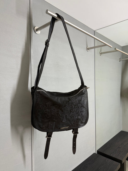 Chrome Hearts Multiple cross patches messenger bag