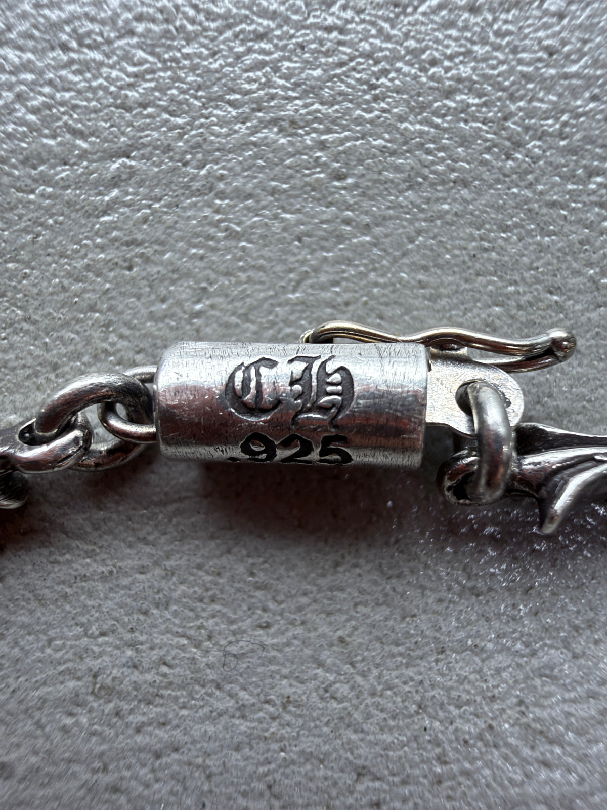 Chrome Hearts Fat Cross Tiny Bar Silver Necklace