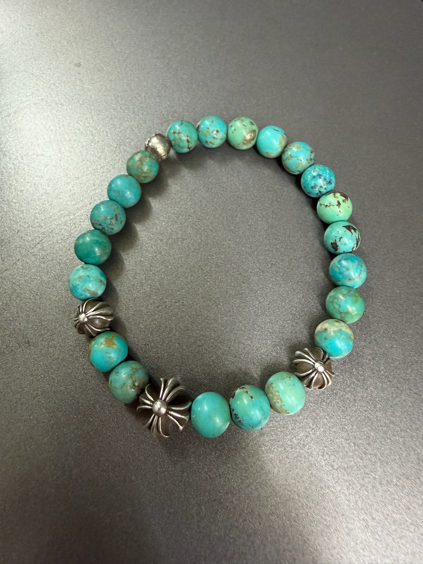 Chrome Hearts Turquoise Bead Bracelet