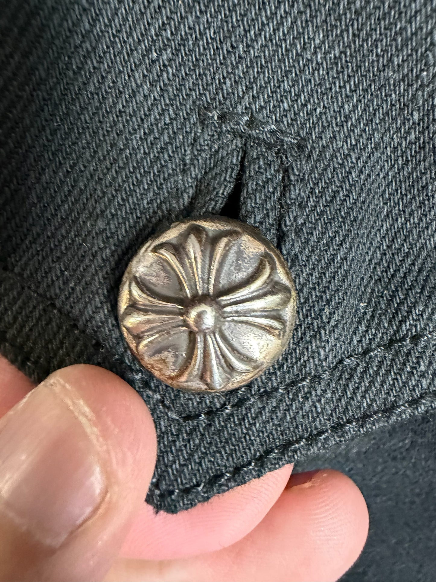 Chrome Hearts Floral Cross Patch Trucker Jacket